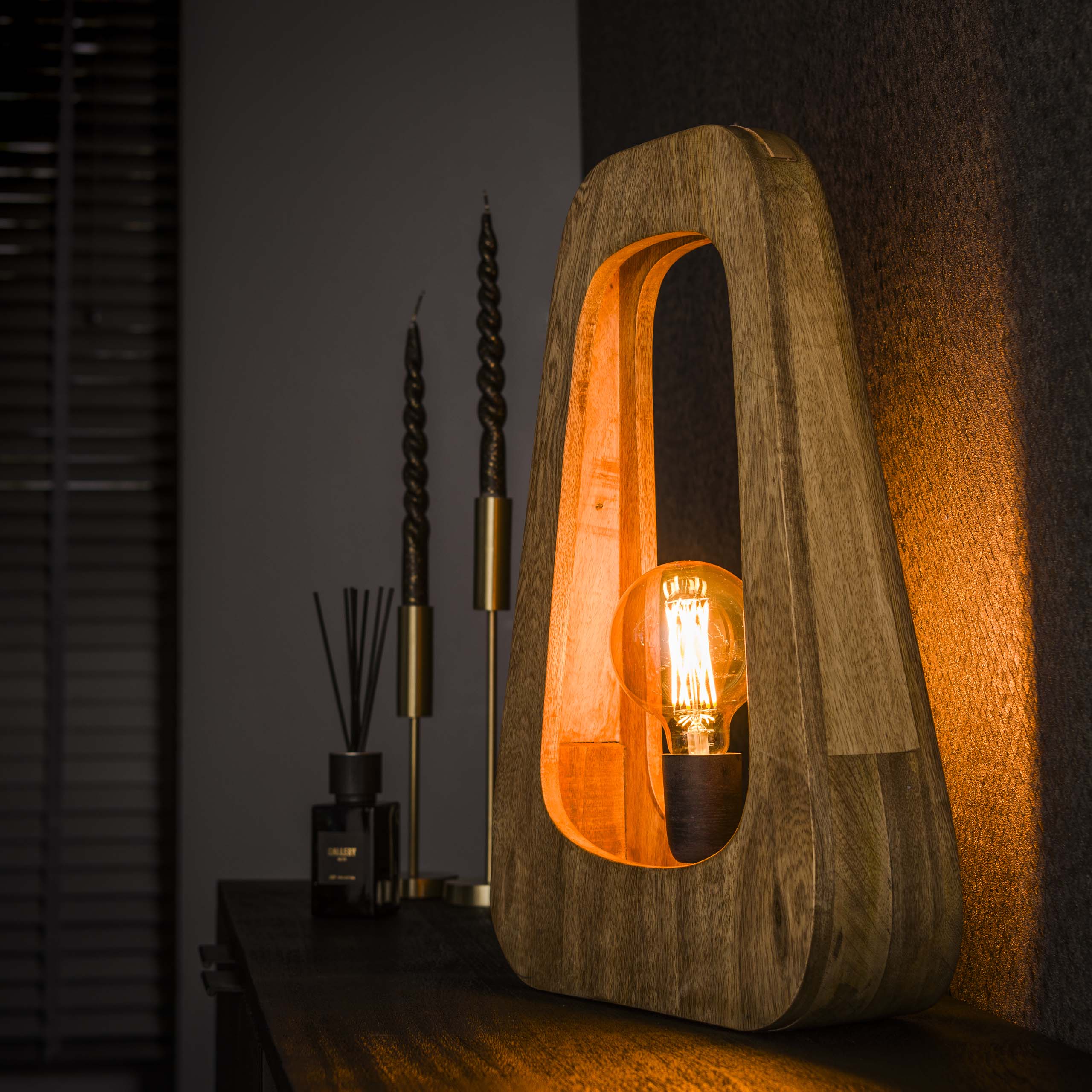 Lampe de table 1L bray / Manguier massif naturel