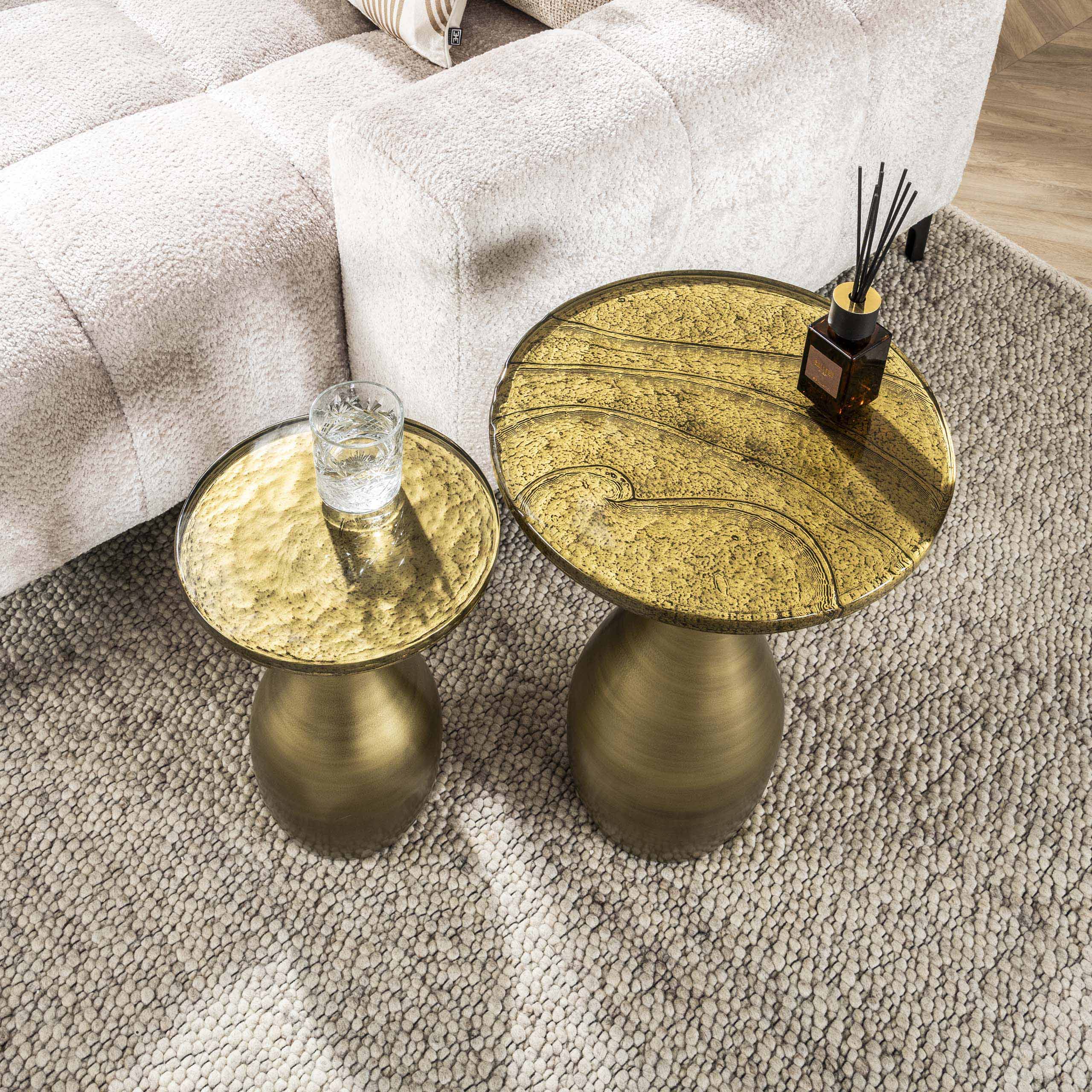 Table d'appoint Eclipse Drop M - Or antique