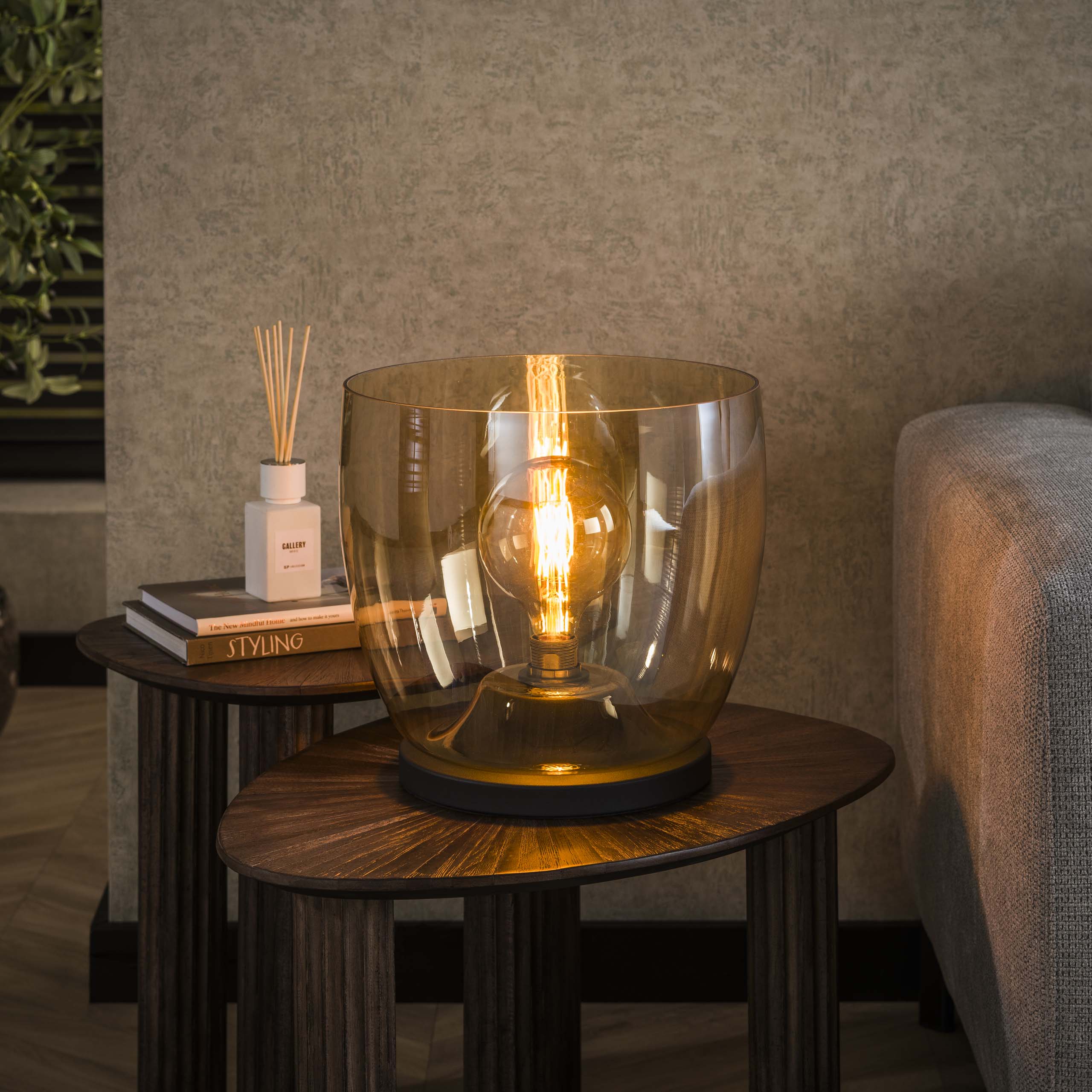 Lampadaire UP XL 1 lumière - Verre ambré