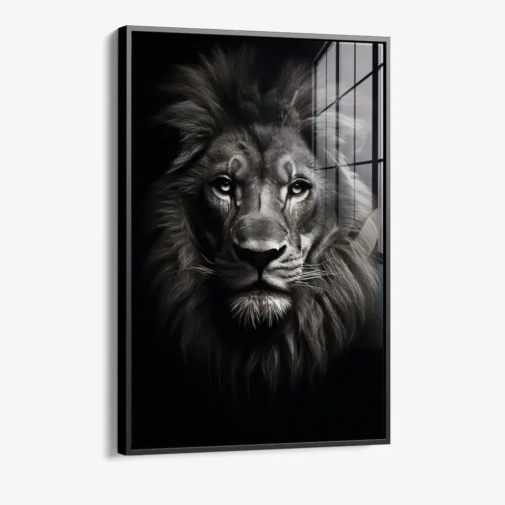 Lion Close-Up - Verre
