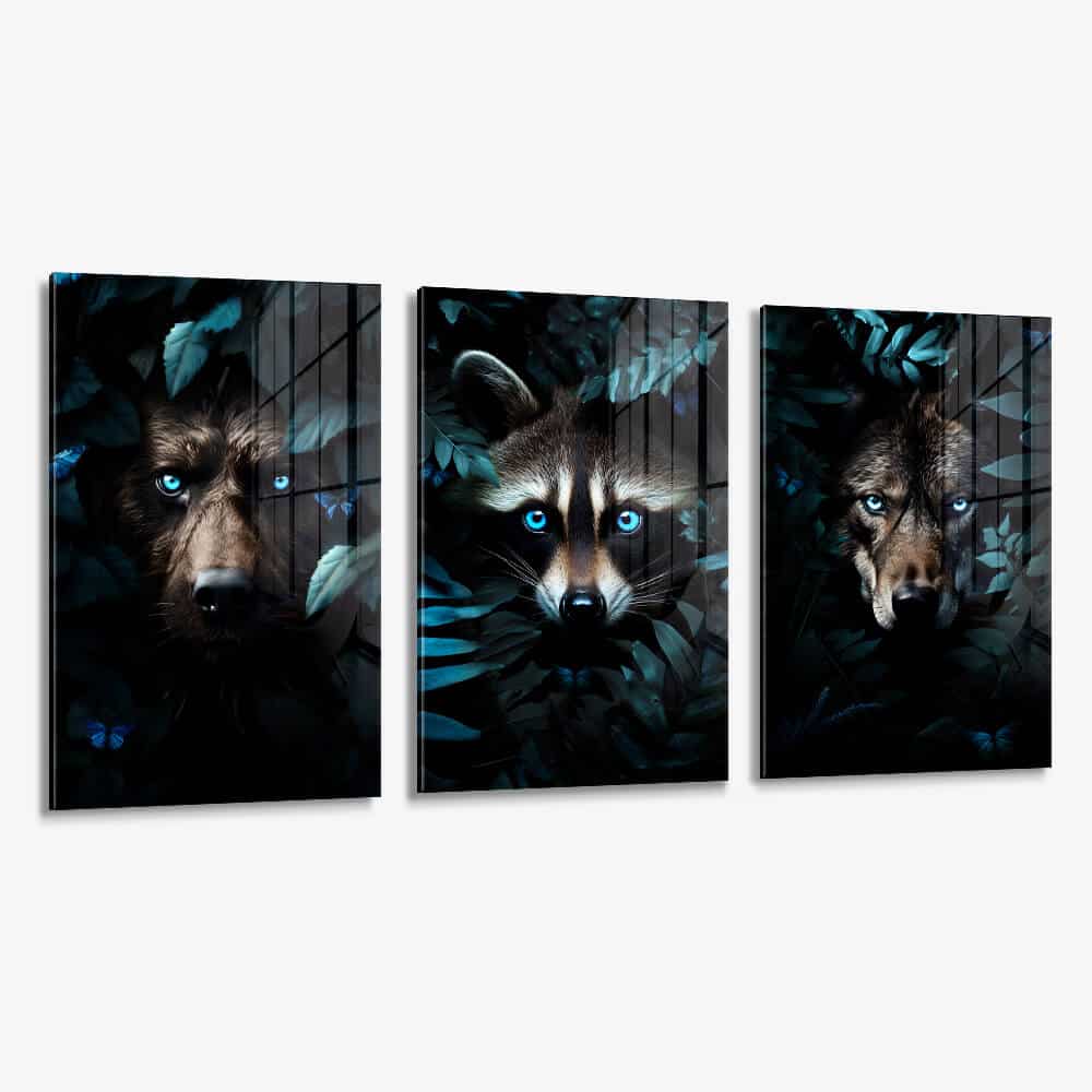 Bundle: "Jungle Animals II" (3x) – Verre