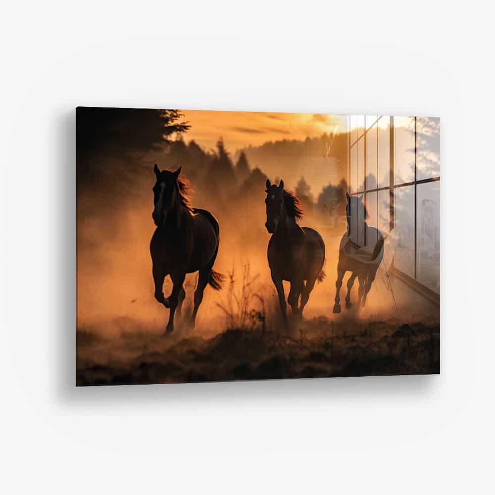 Running Horses II – Verre