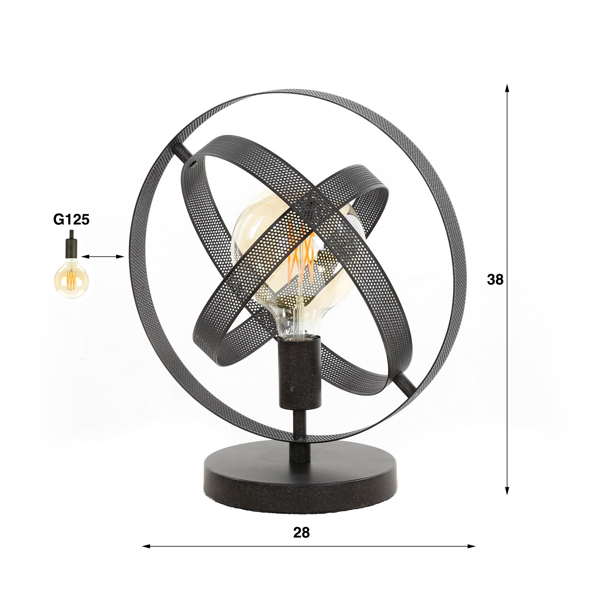 Lampe de table cosmos mesh / Noir arctique