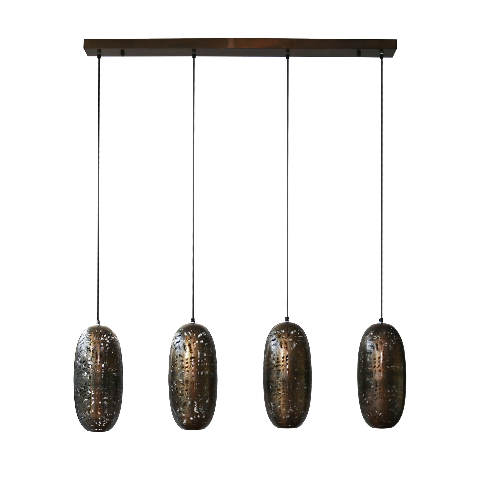 Lampe suspendue 4L cosmique / Bronze antique