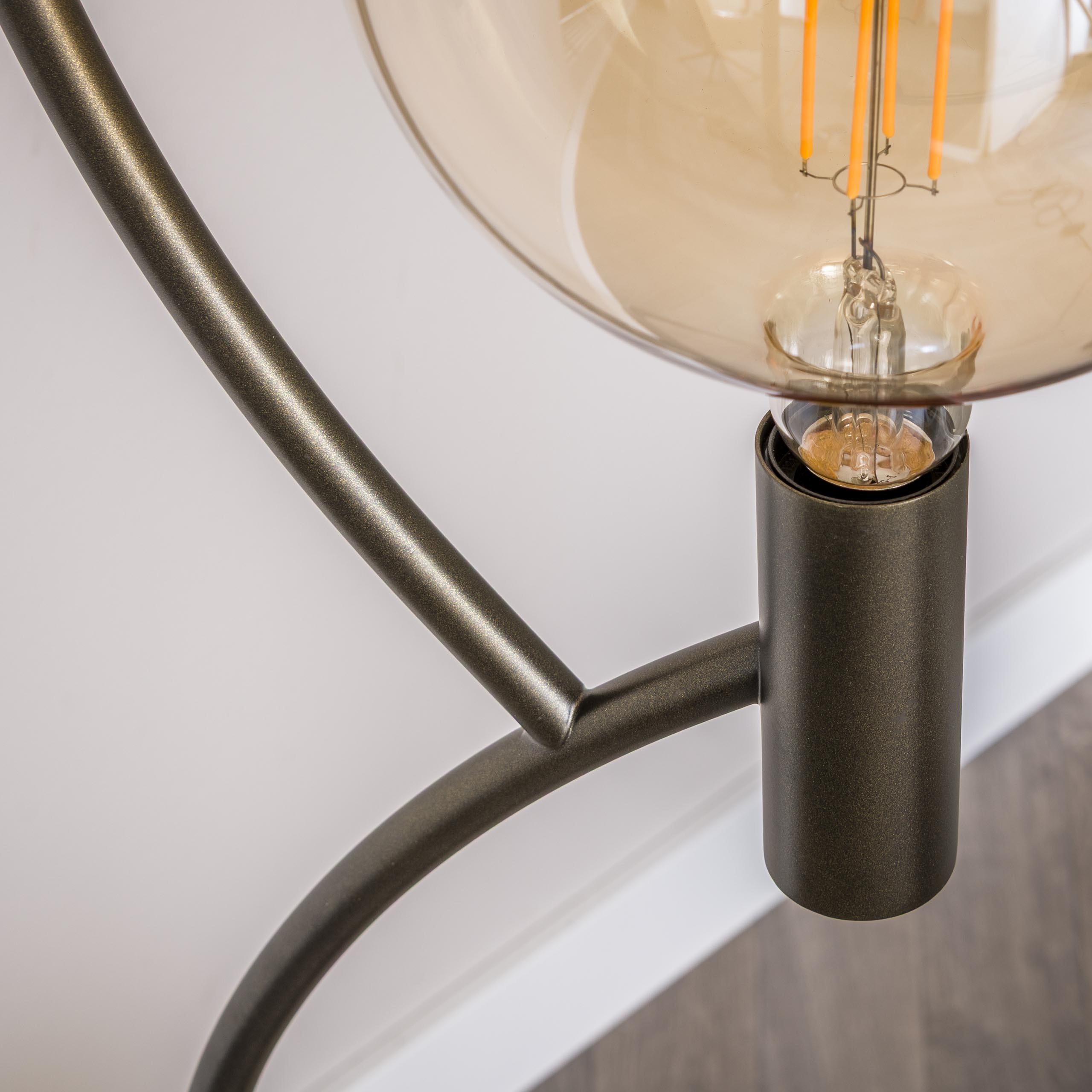 Lampadaire Arcus 3 lumières marron Sienne