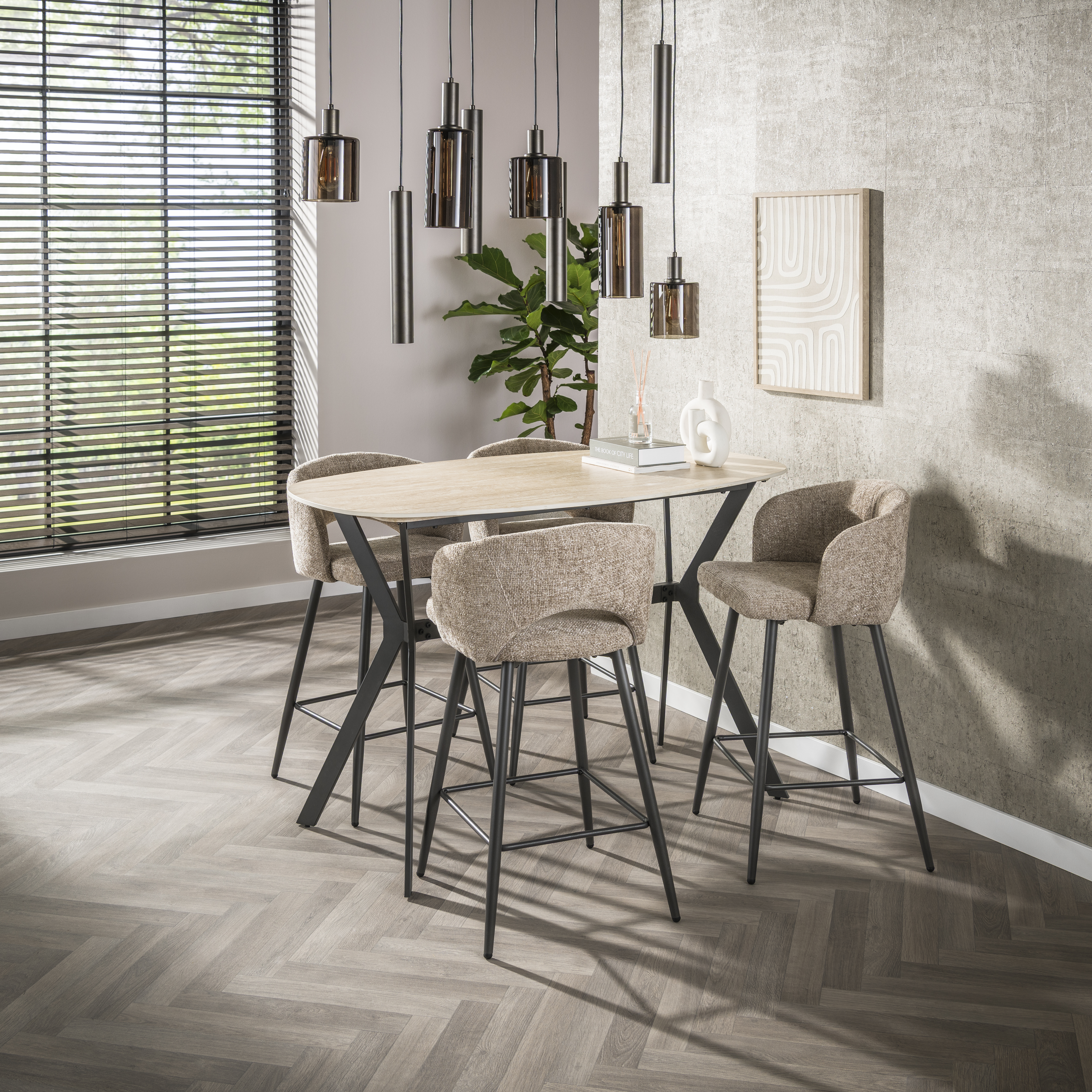 Tabouret de bar Salon - emballé par 2 - Cargo sable