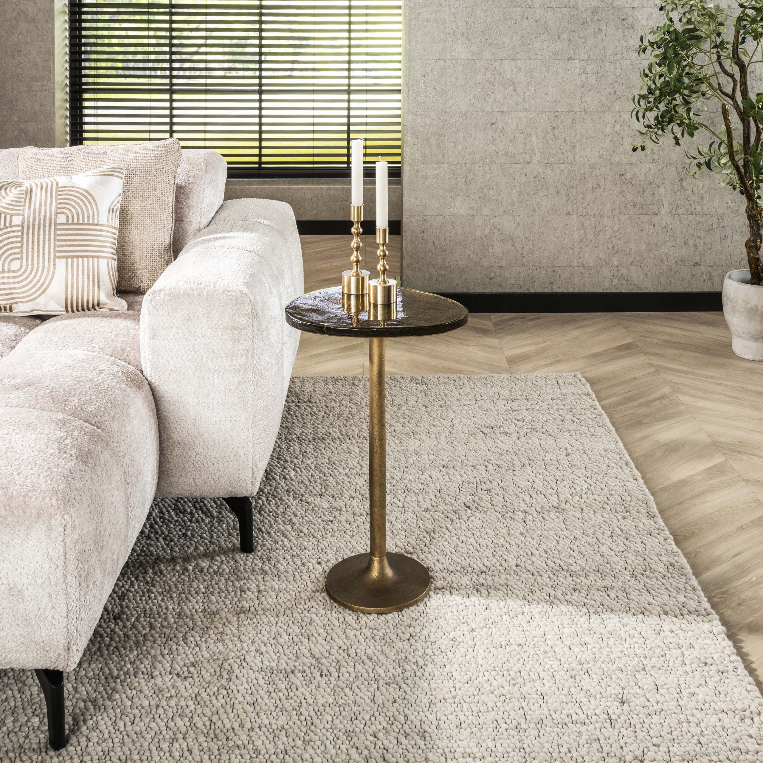 Table d'appoint Eclipse haute - Or antique