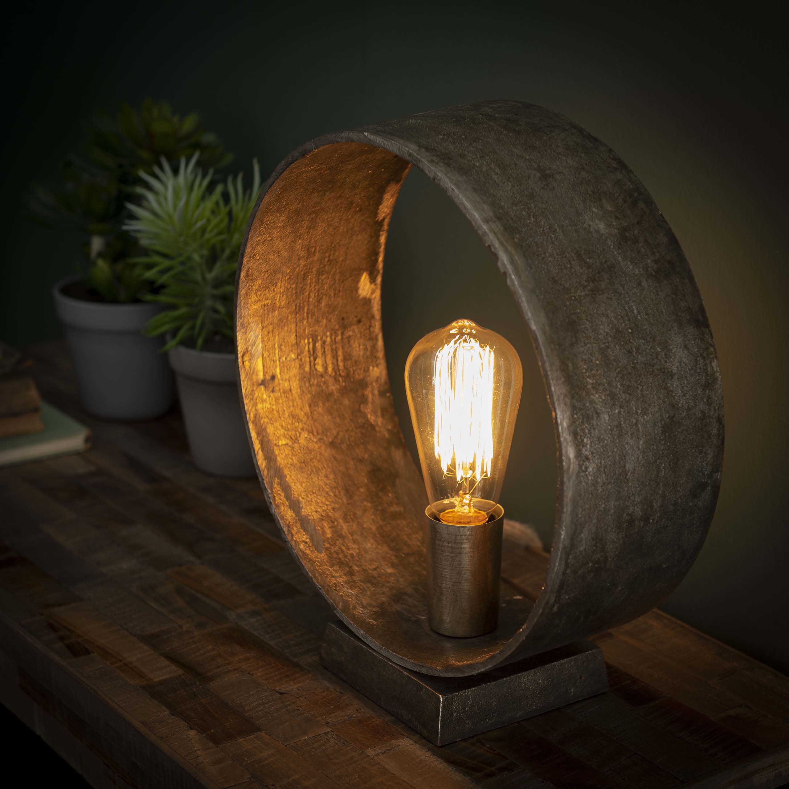 Lampe de table Loop / Nickel Antique