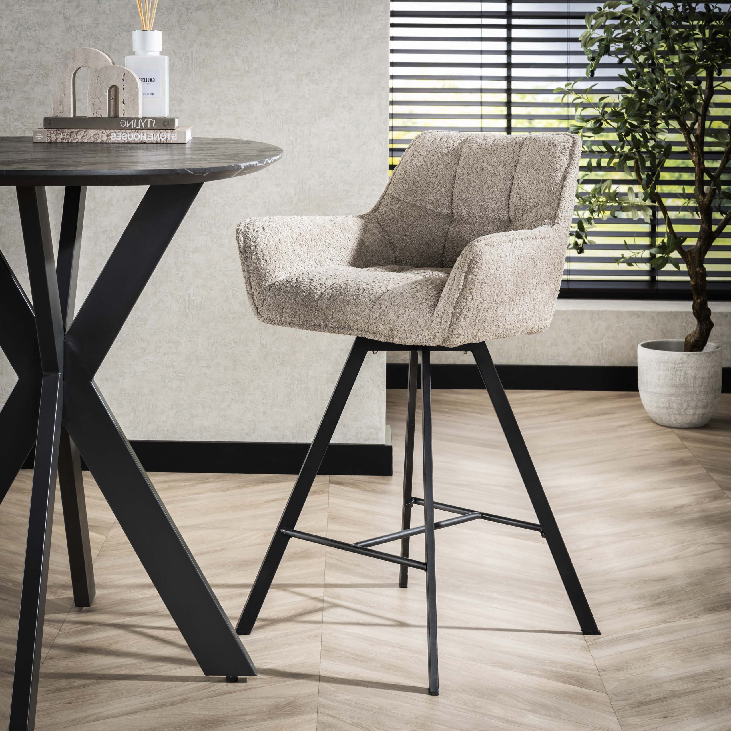 Grille de chaise de bar rotative. VPE2 / Boucle couleur sable