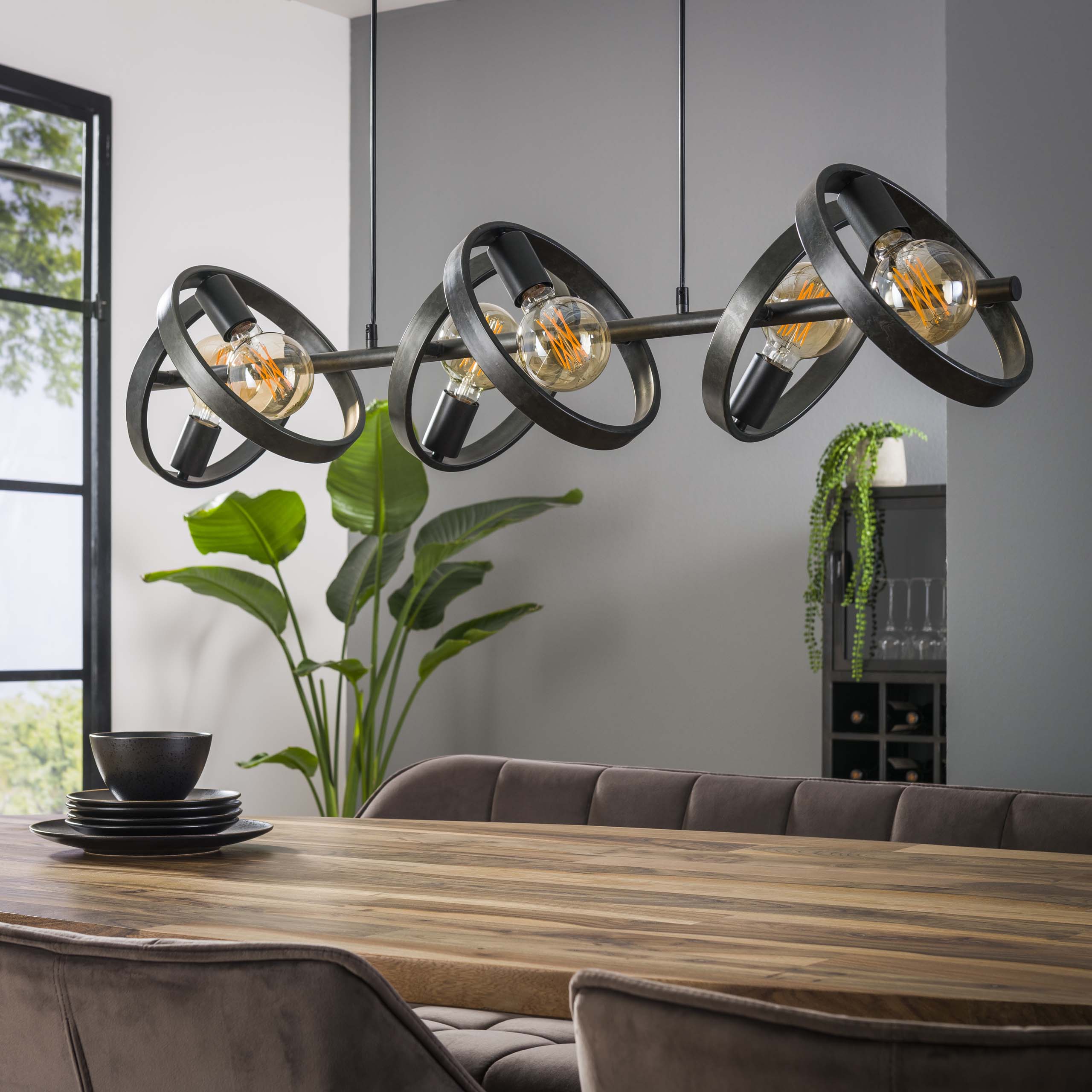 Lampe suspendue 6L hover / Charbon