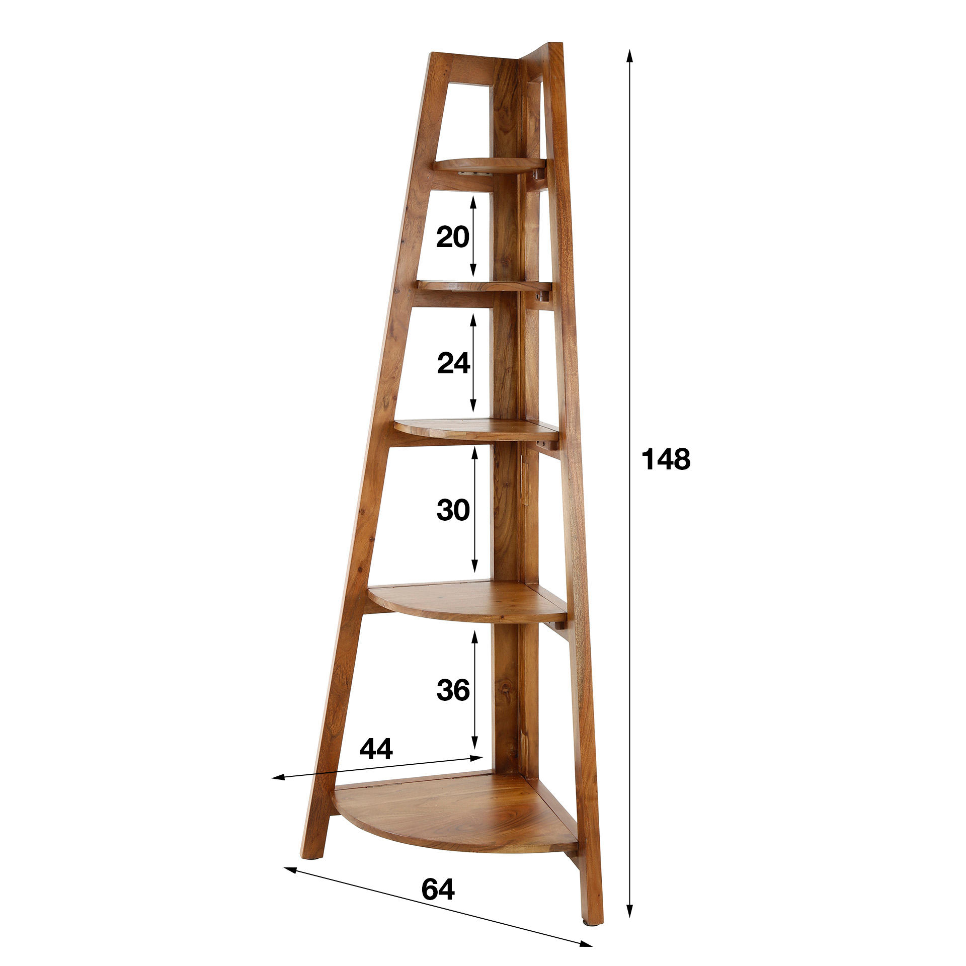 Etagère d'angle Angle - Acacia massif sable