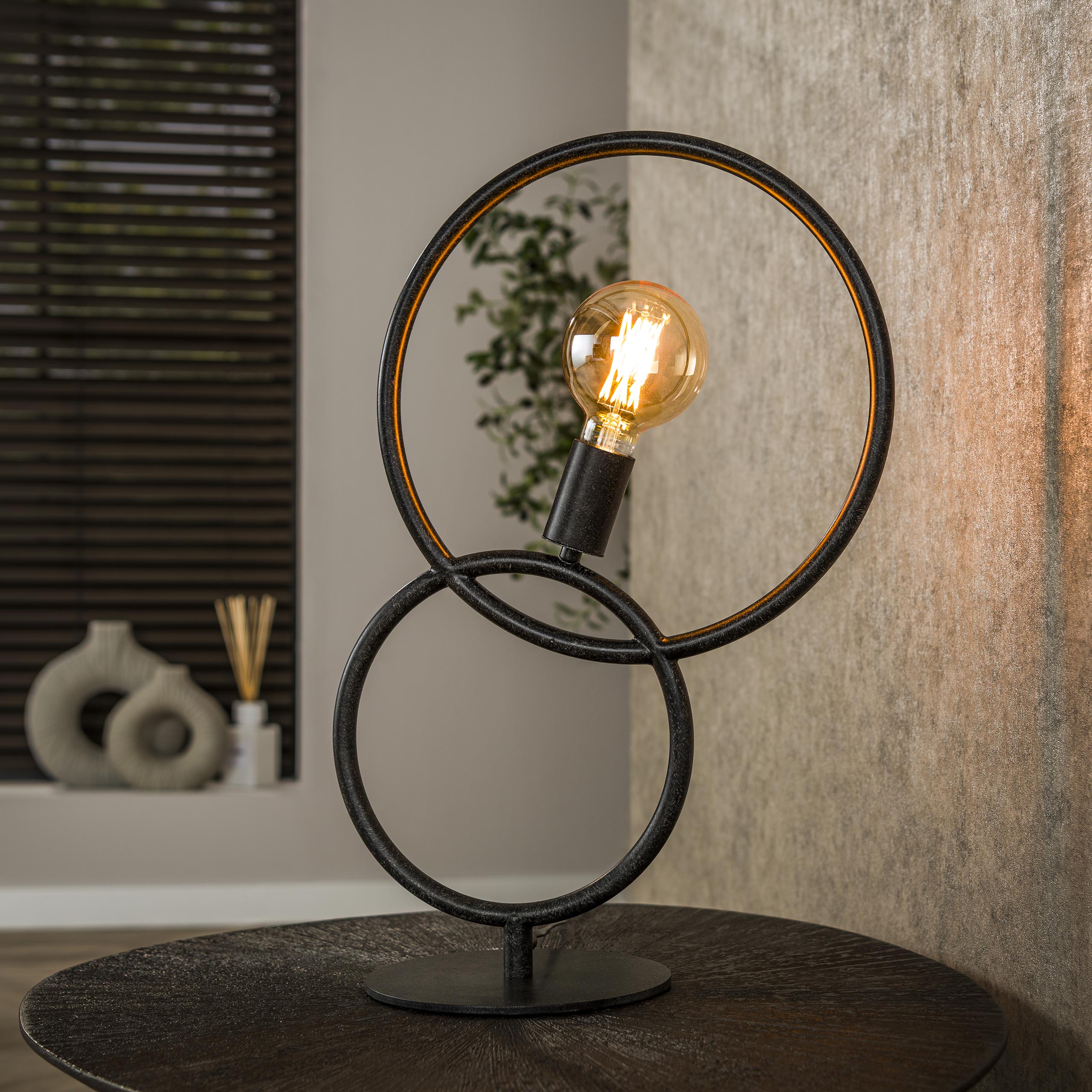 Lampe à poser Loop 1 lumière Artic - Noir