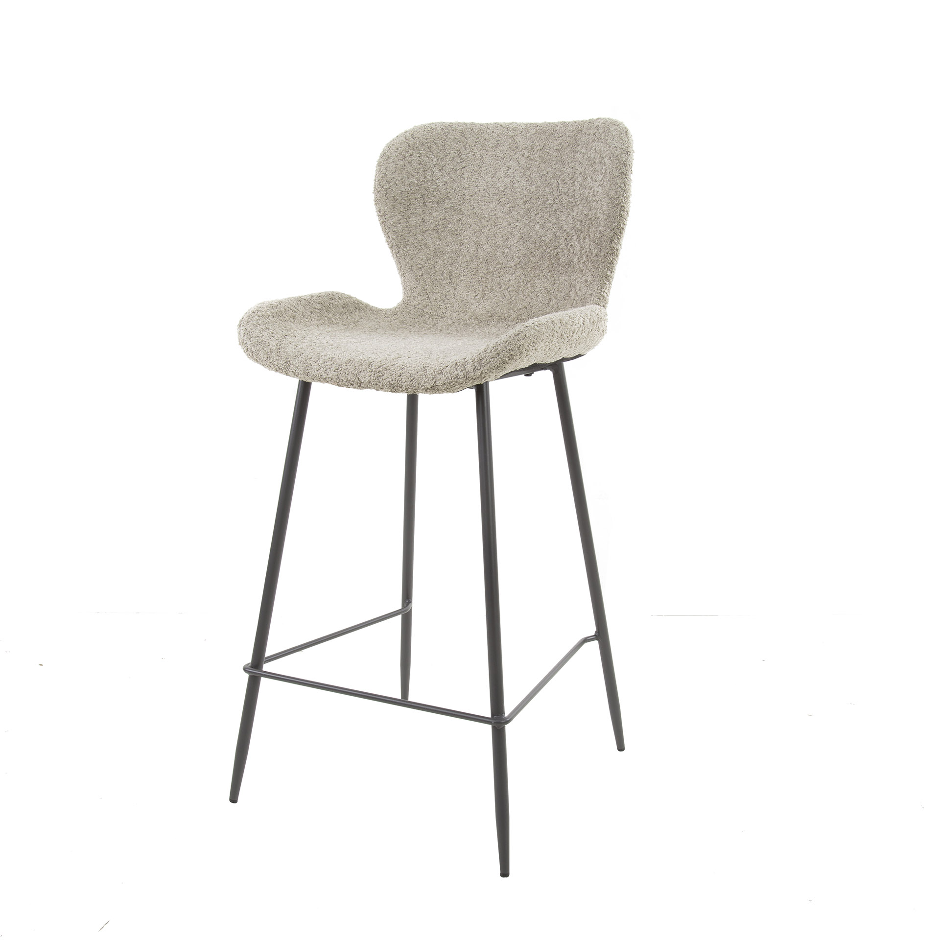 Tabouret de bar tube rond. VPE4 / Boucle couleur sable
