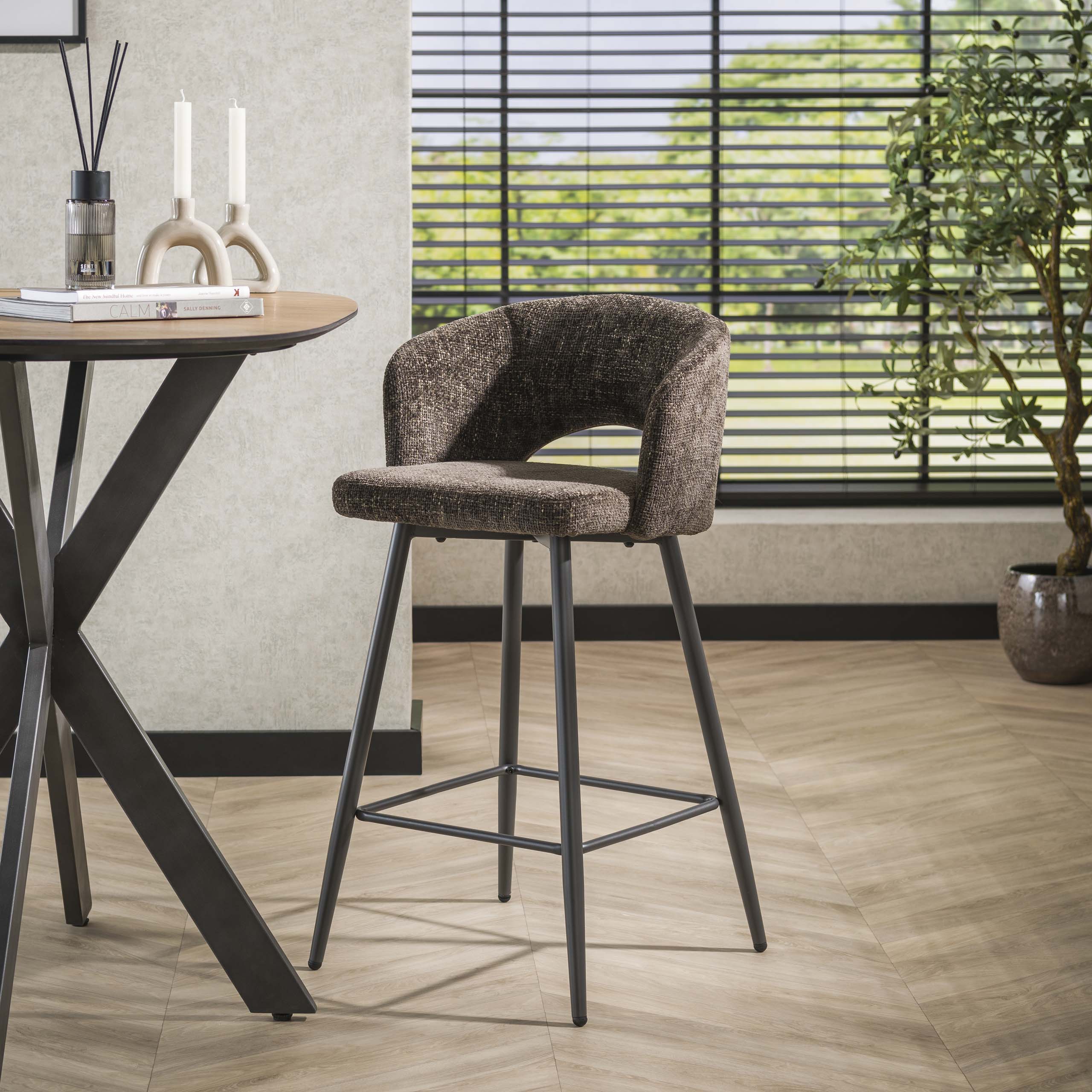 Tabouret de bar Salon - emballé par 2 - Cargo marron