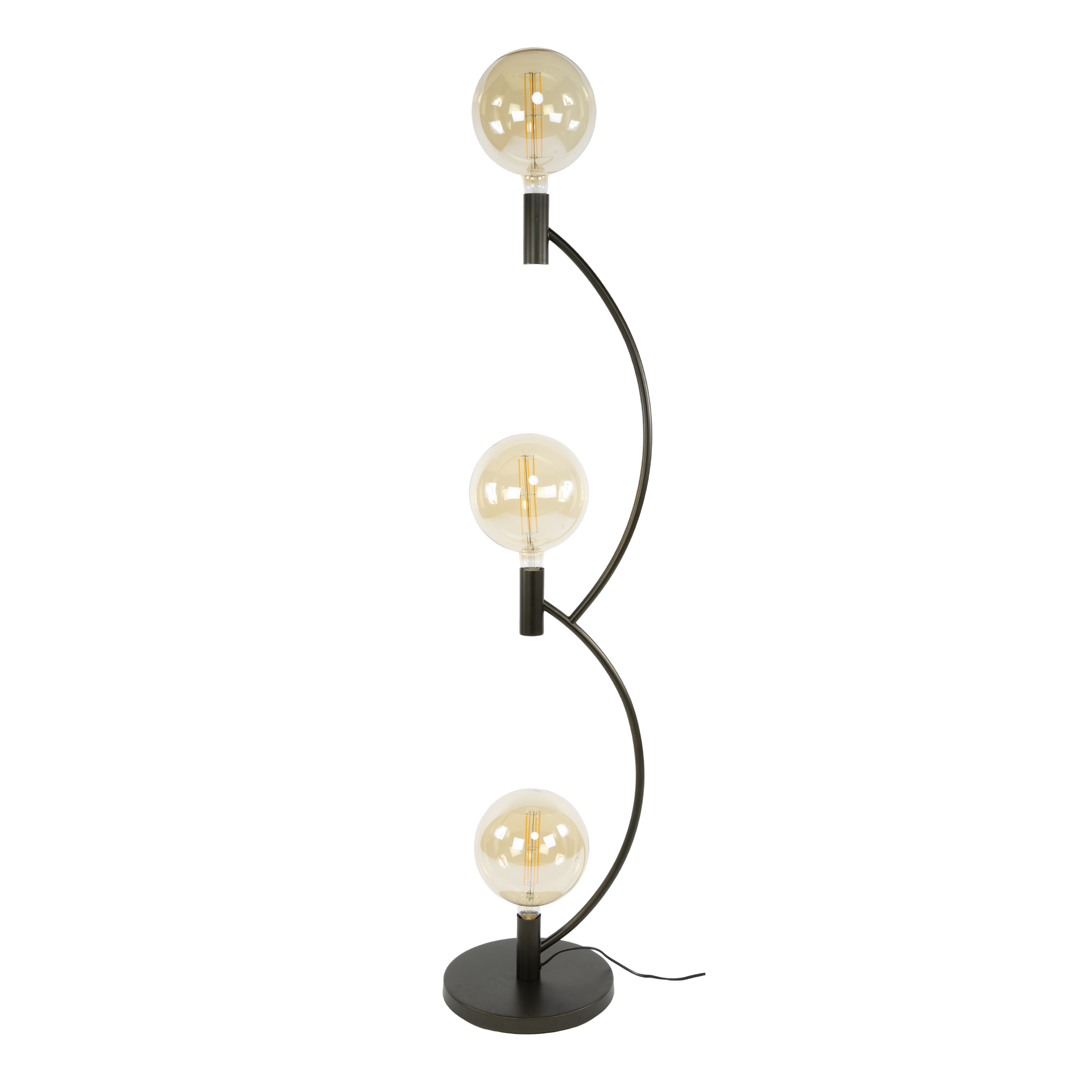 Lampadaire Arcus 3 lumières marron Sienne