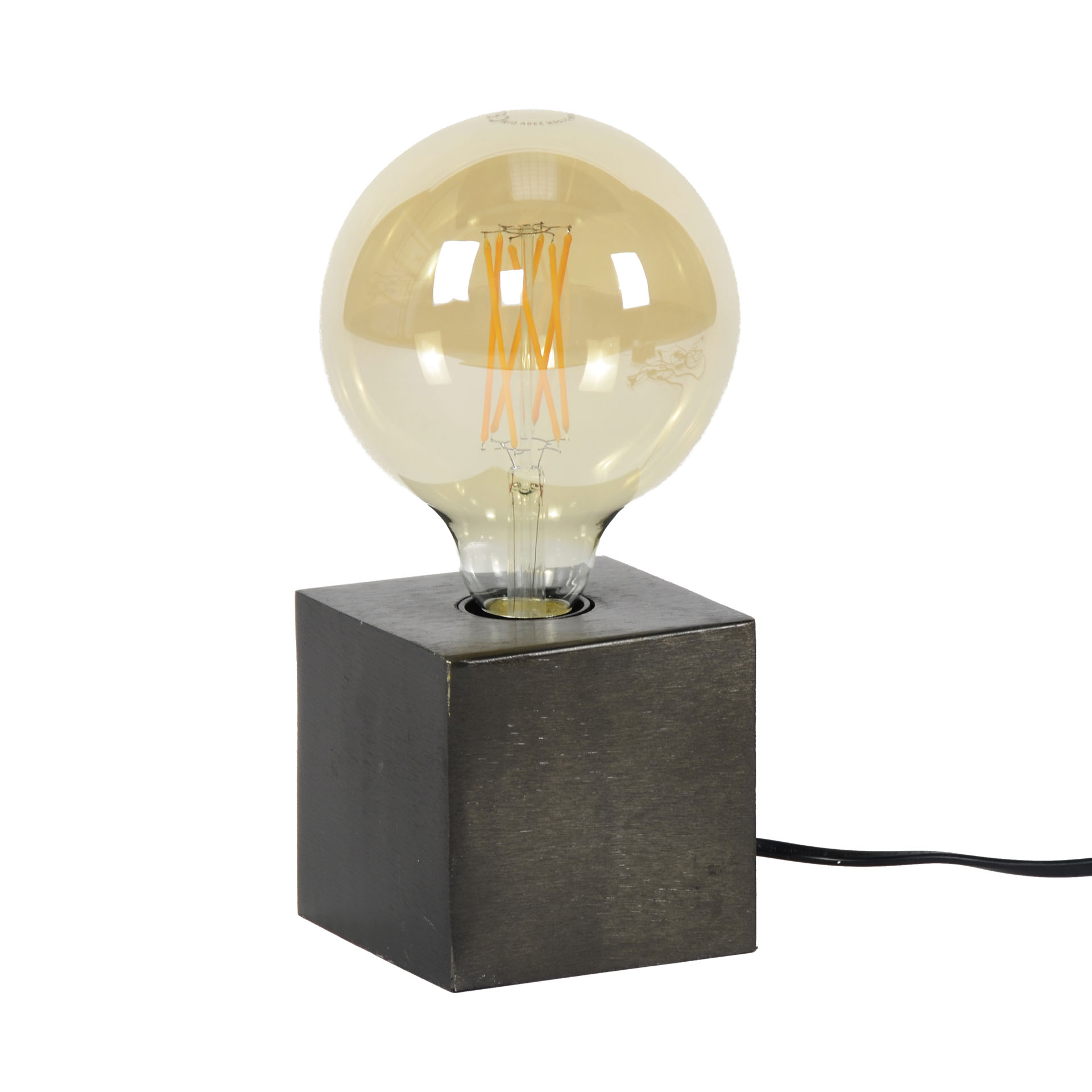 Bloc lampe de table/Nickel noir