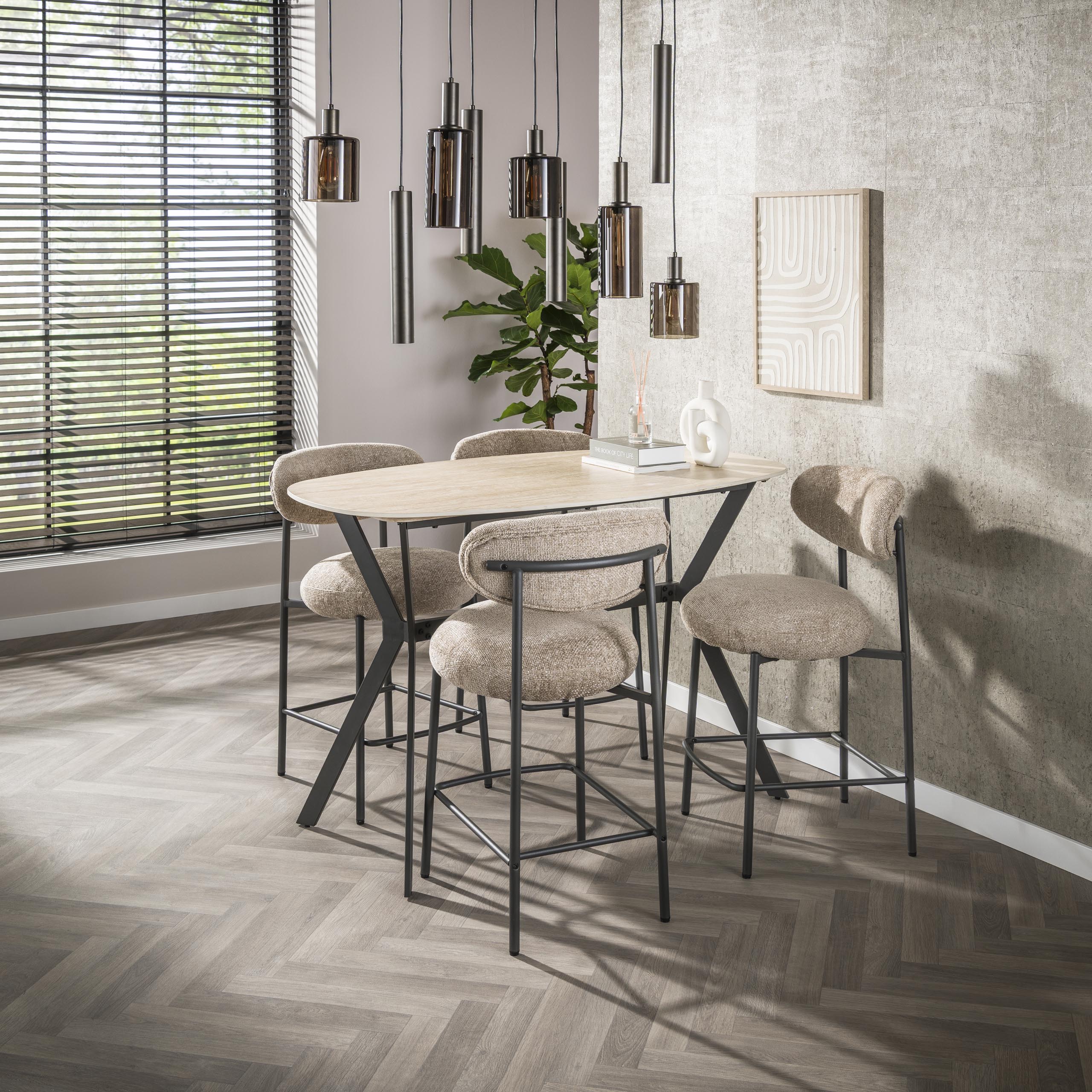 Tabouret de bar Rond - emballé par 2 - Cargo sable