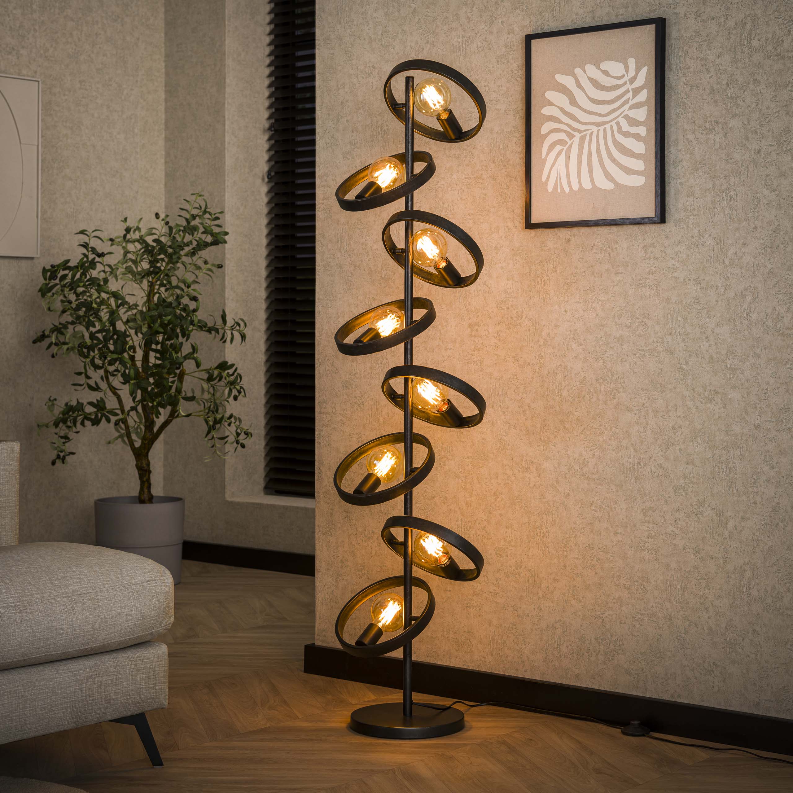 Lampadaire 8L hover / Charbon