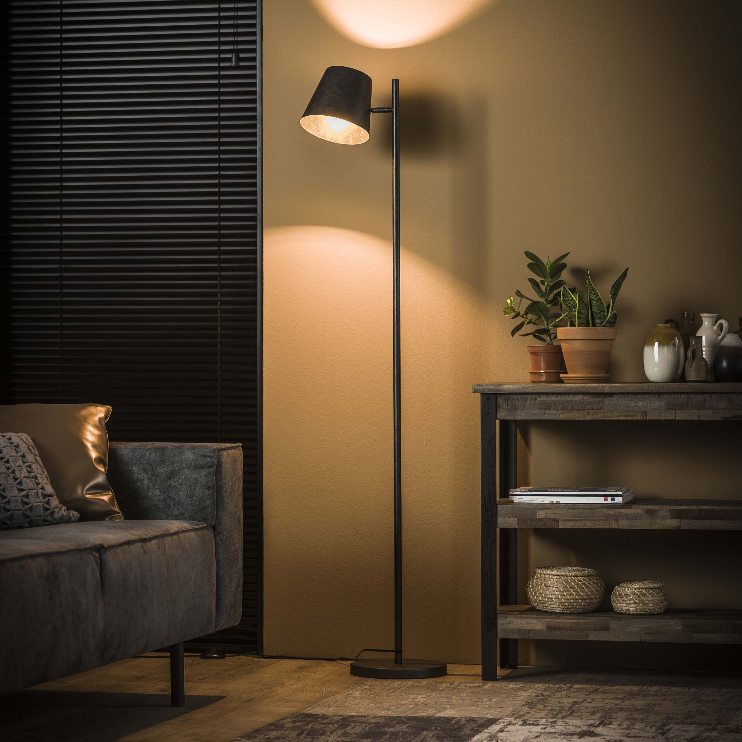 Lampadaire 1L Abat-jour Métal