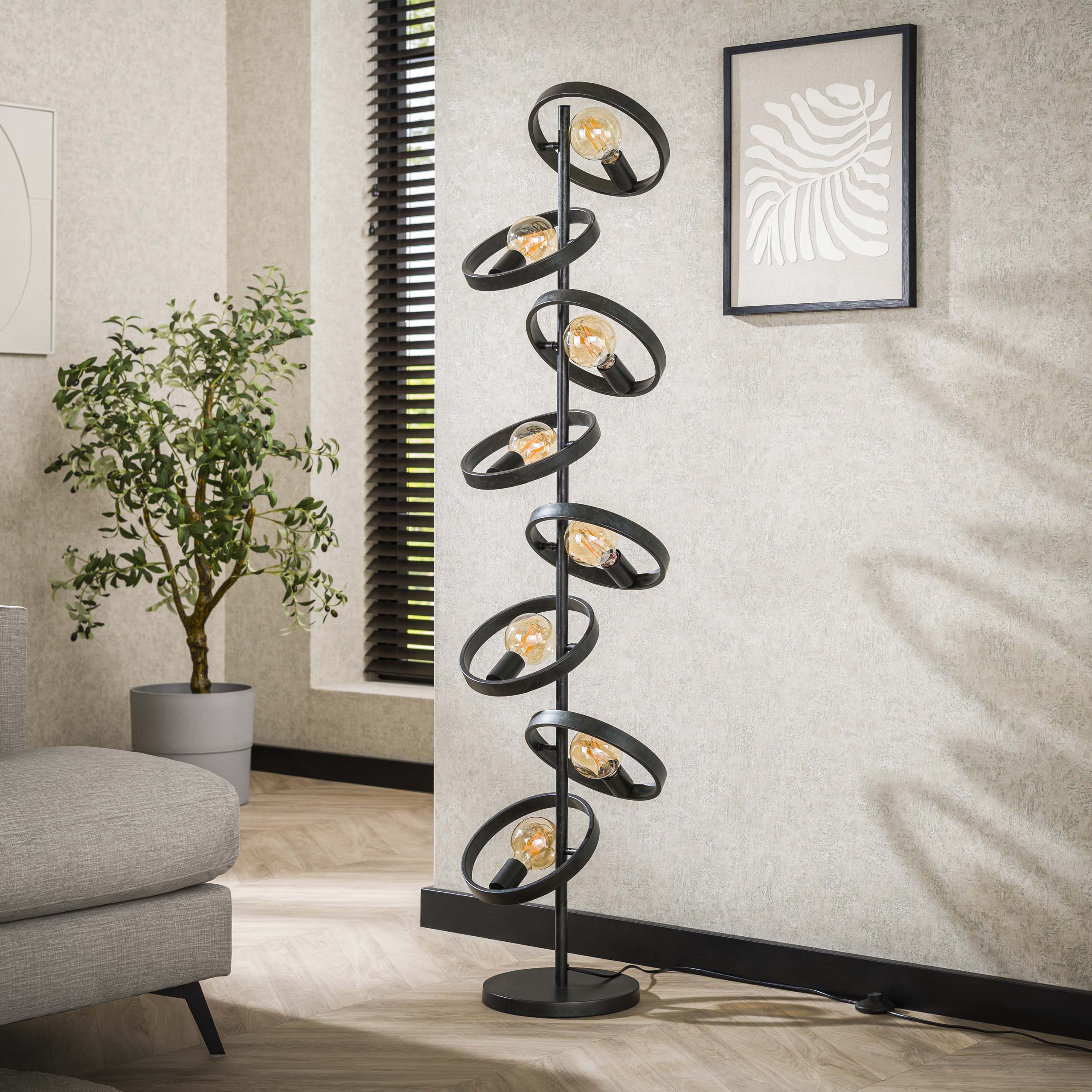 Lampadaire 8L hover / Charbon