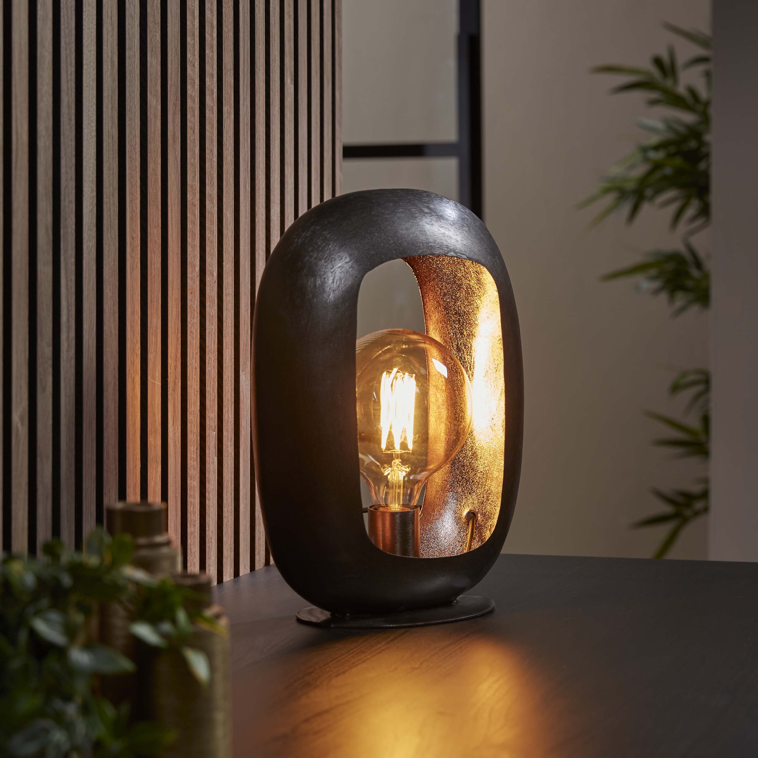 Lampe de table Arch L / Nickel noir