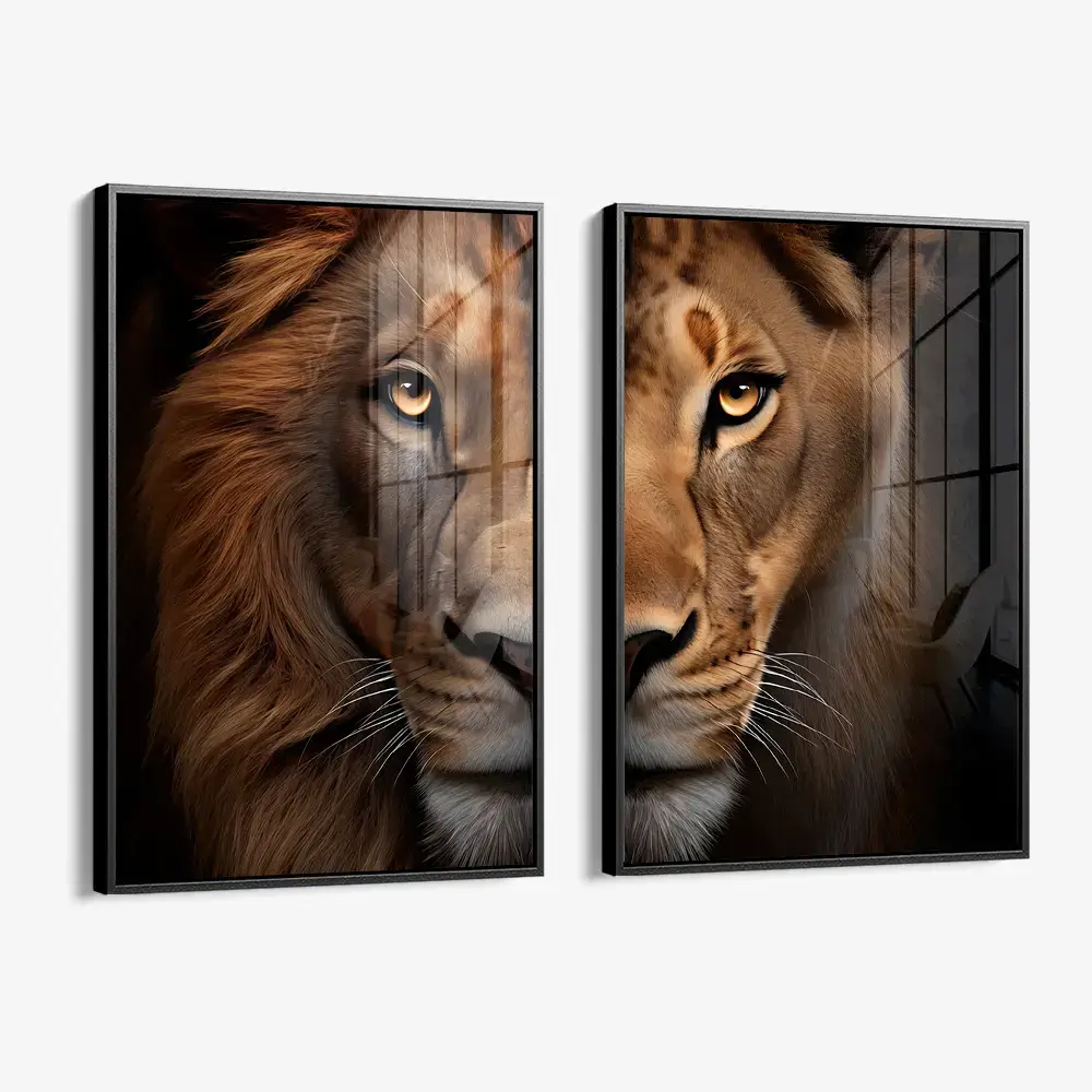 Bundle: "Lion & Lioness Color II" (2x) – Verre