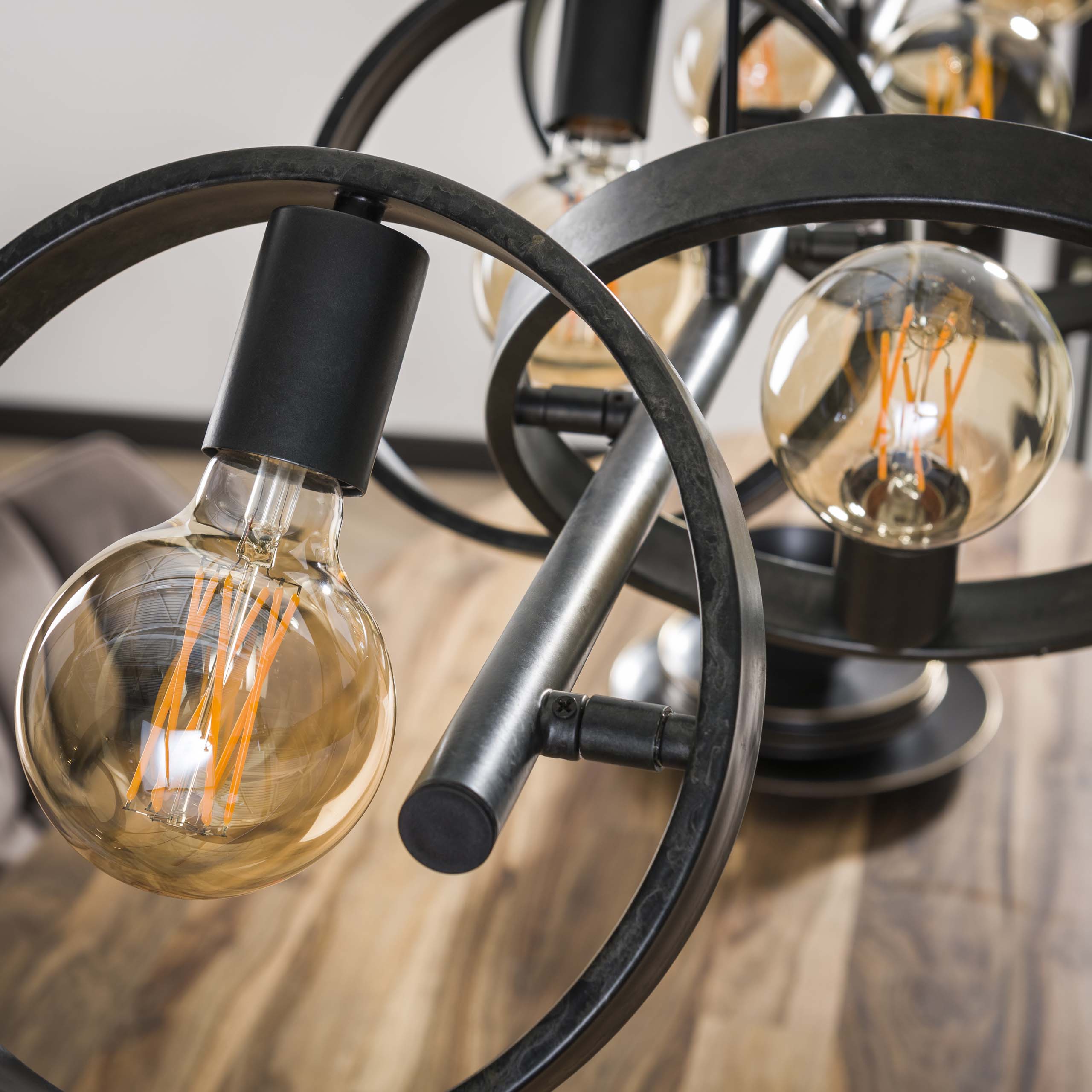 Lampe suspendue 6L hover / Charbon