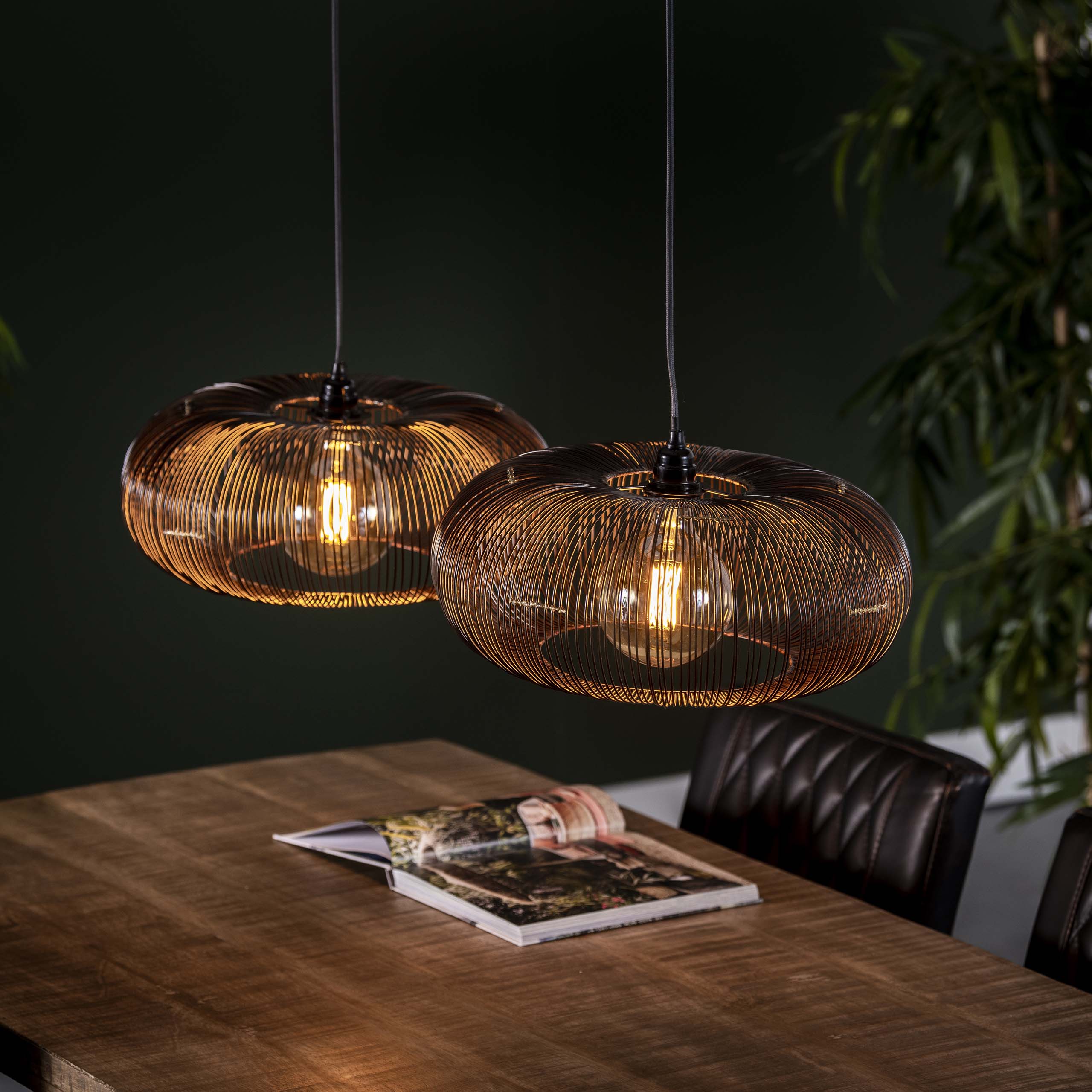 Lampe suspendue 2L Fil de Cuivre