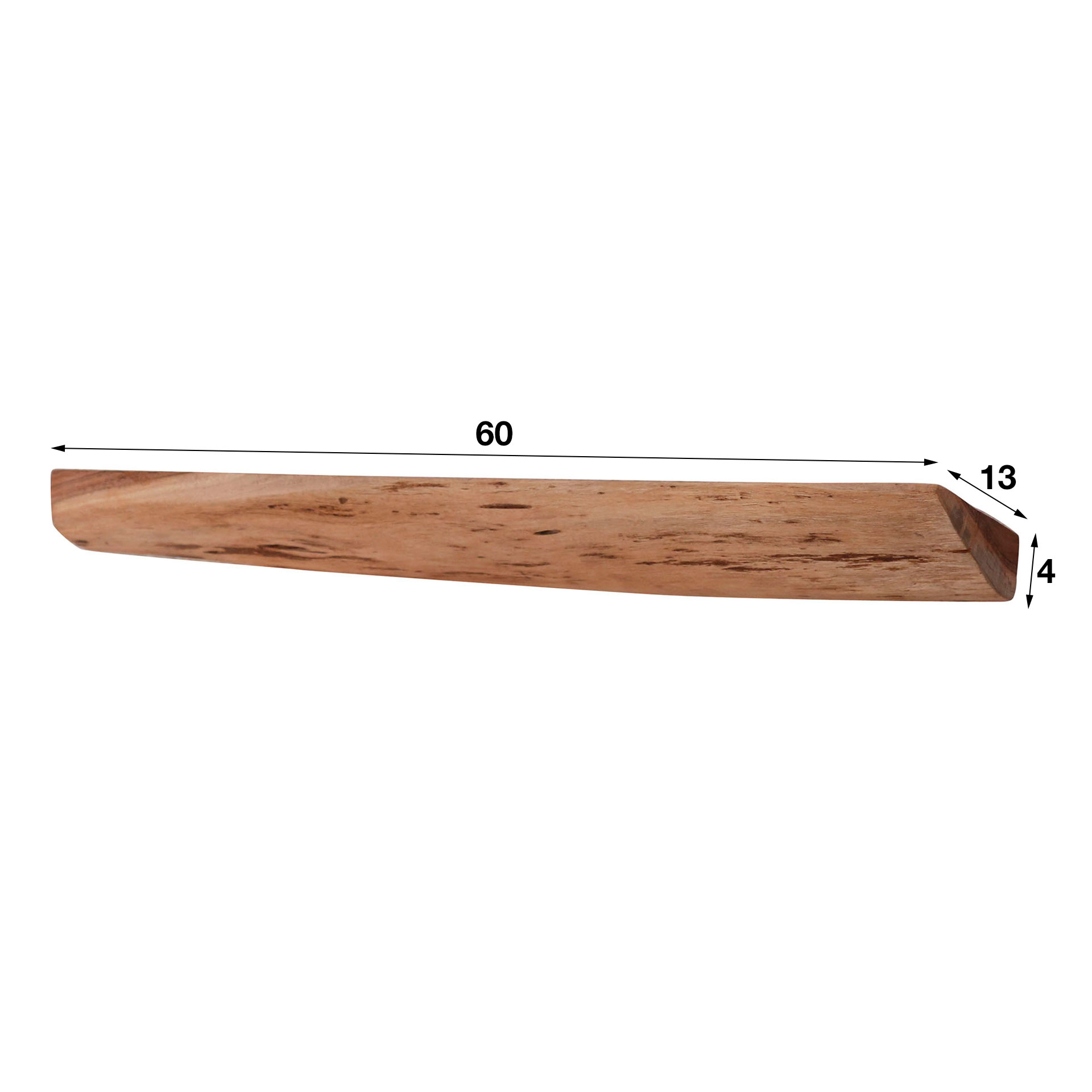 Etagère murale Edge 60 cm - lot de 3 - Acacia massif