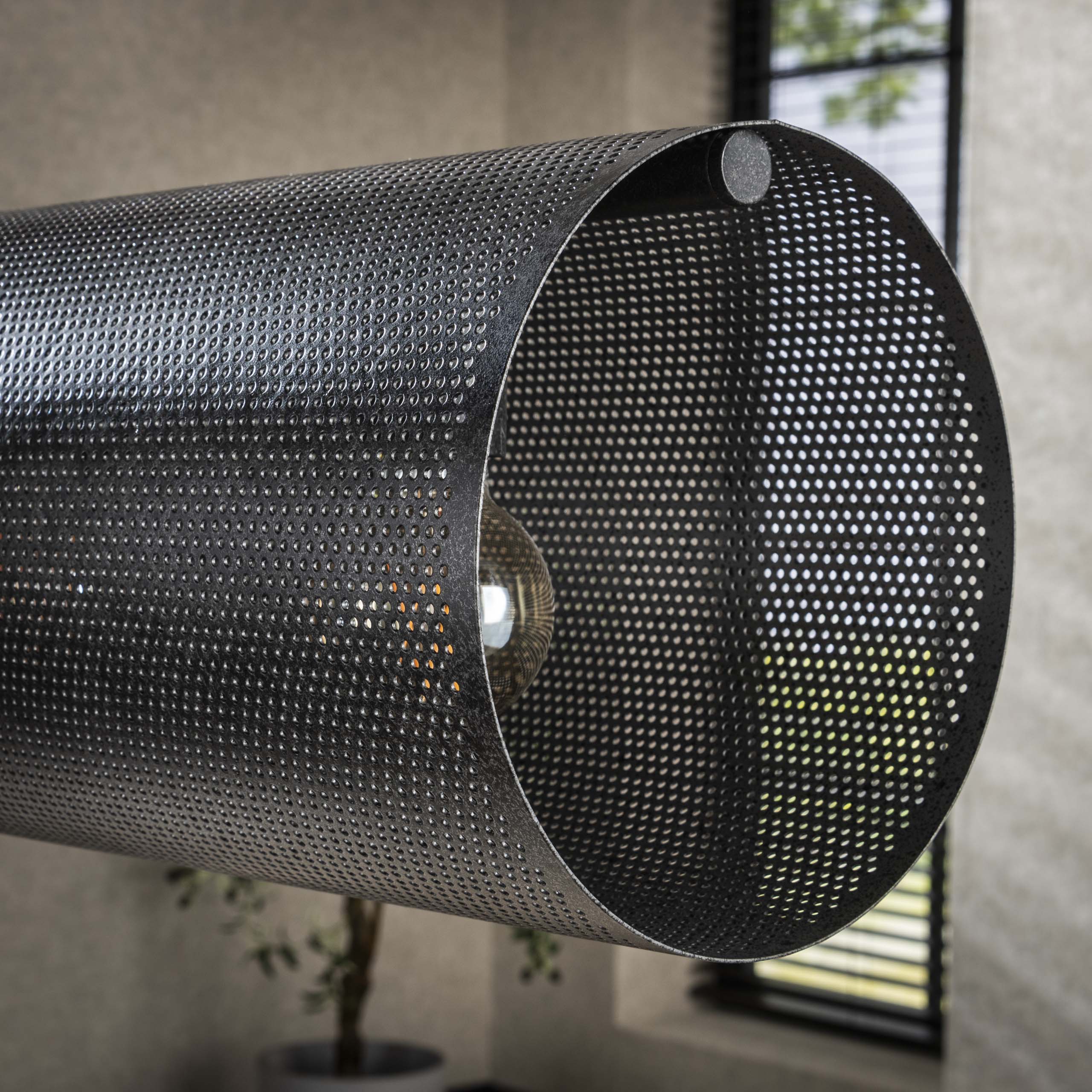 Lampe suspendue Tubon Mesh 7 lumières Artic noir