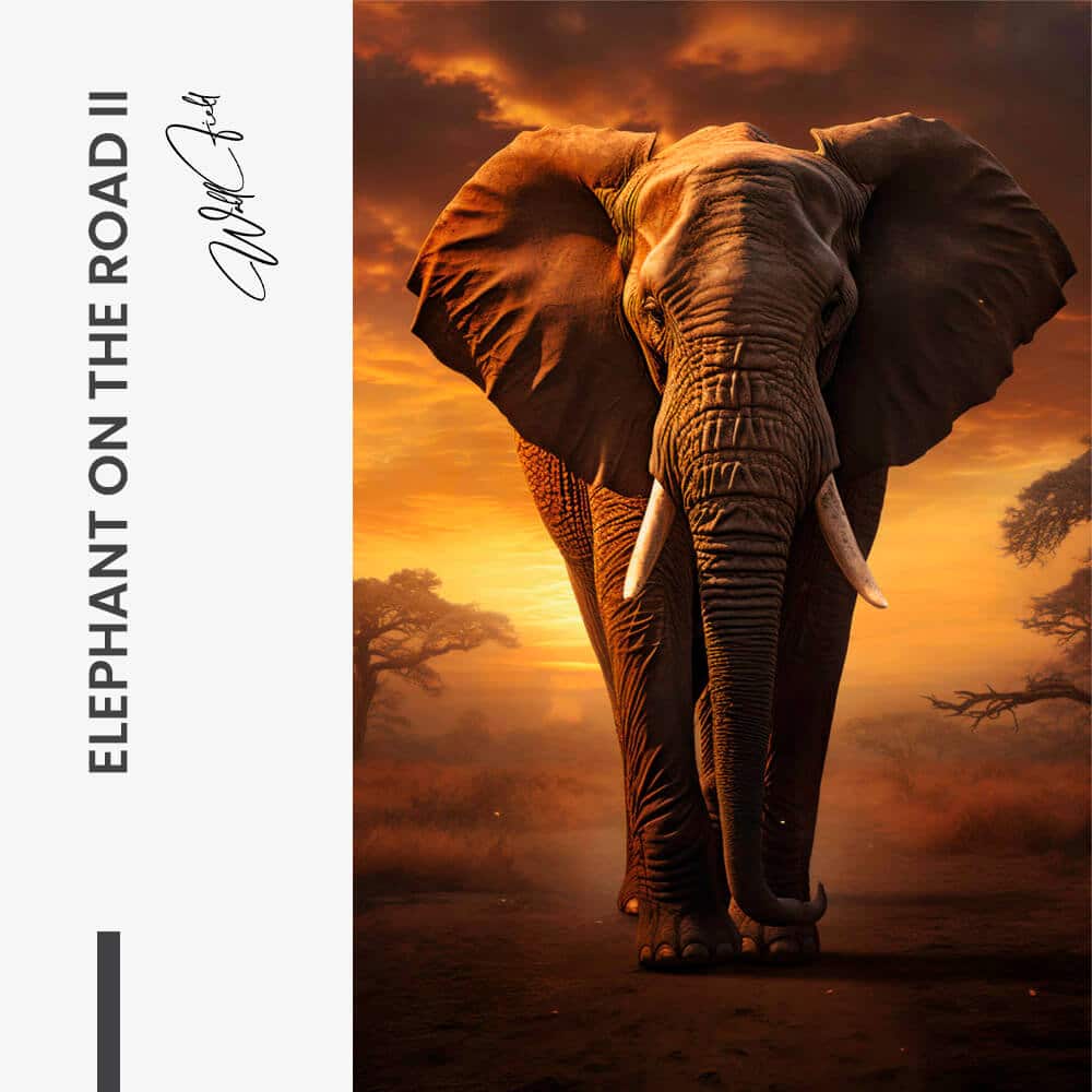 Elephant on the Road II – Verre