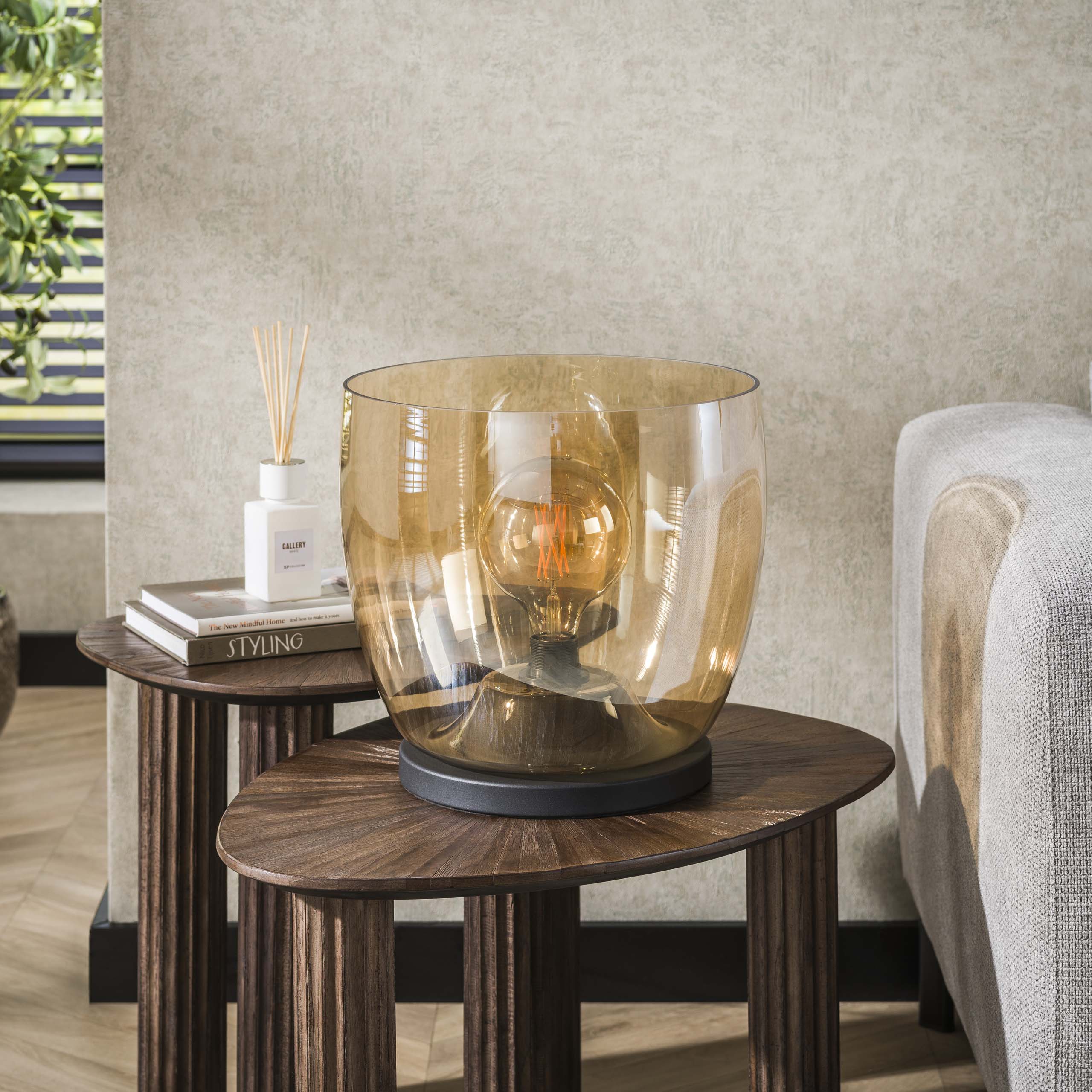 Lampadaire UP XL 1 lumière - Verre ambré