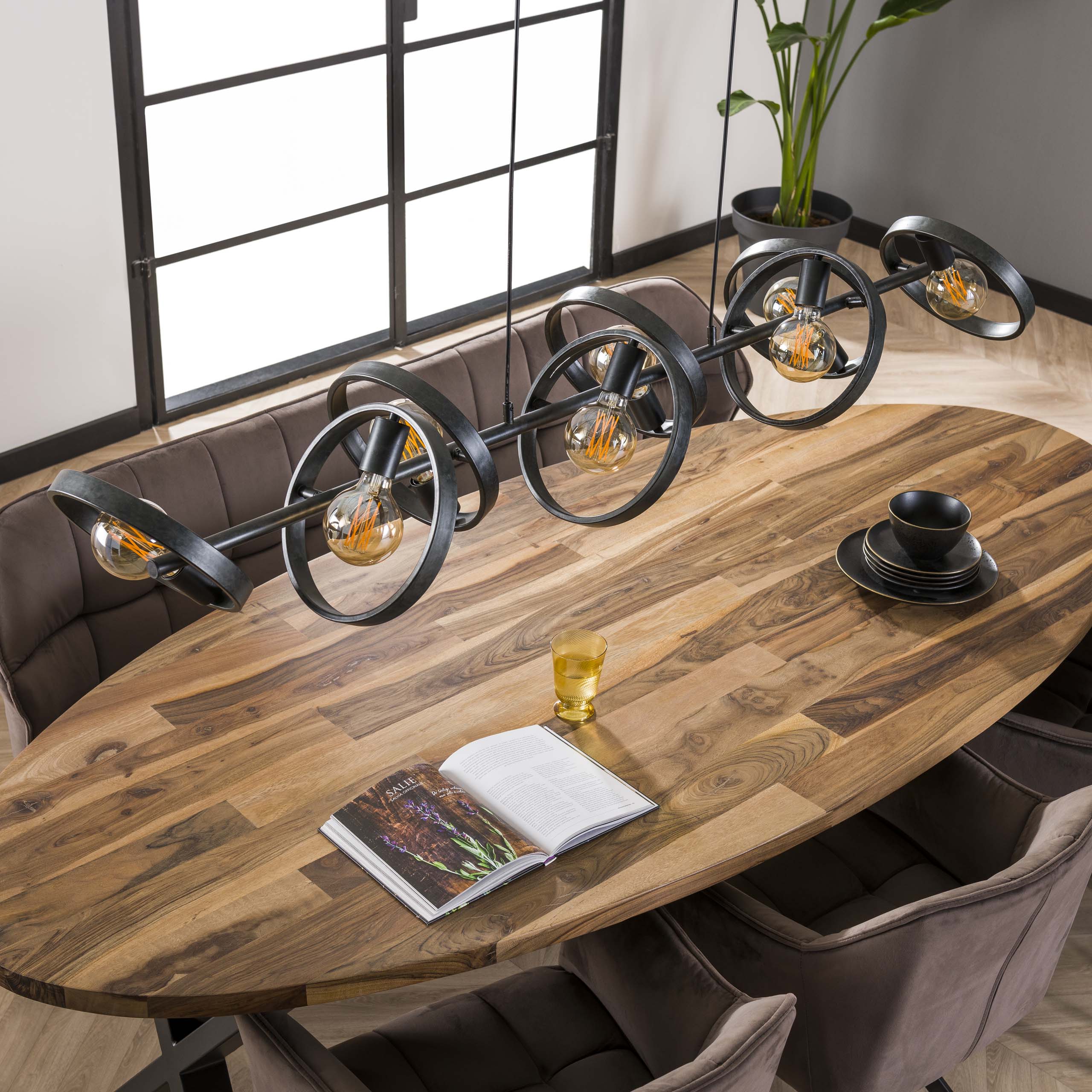 Lampe suspendue 8L hover / Charbon
