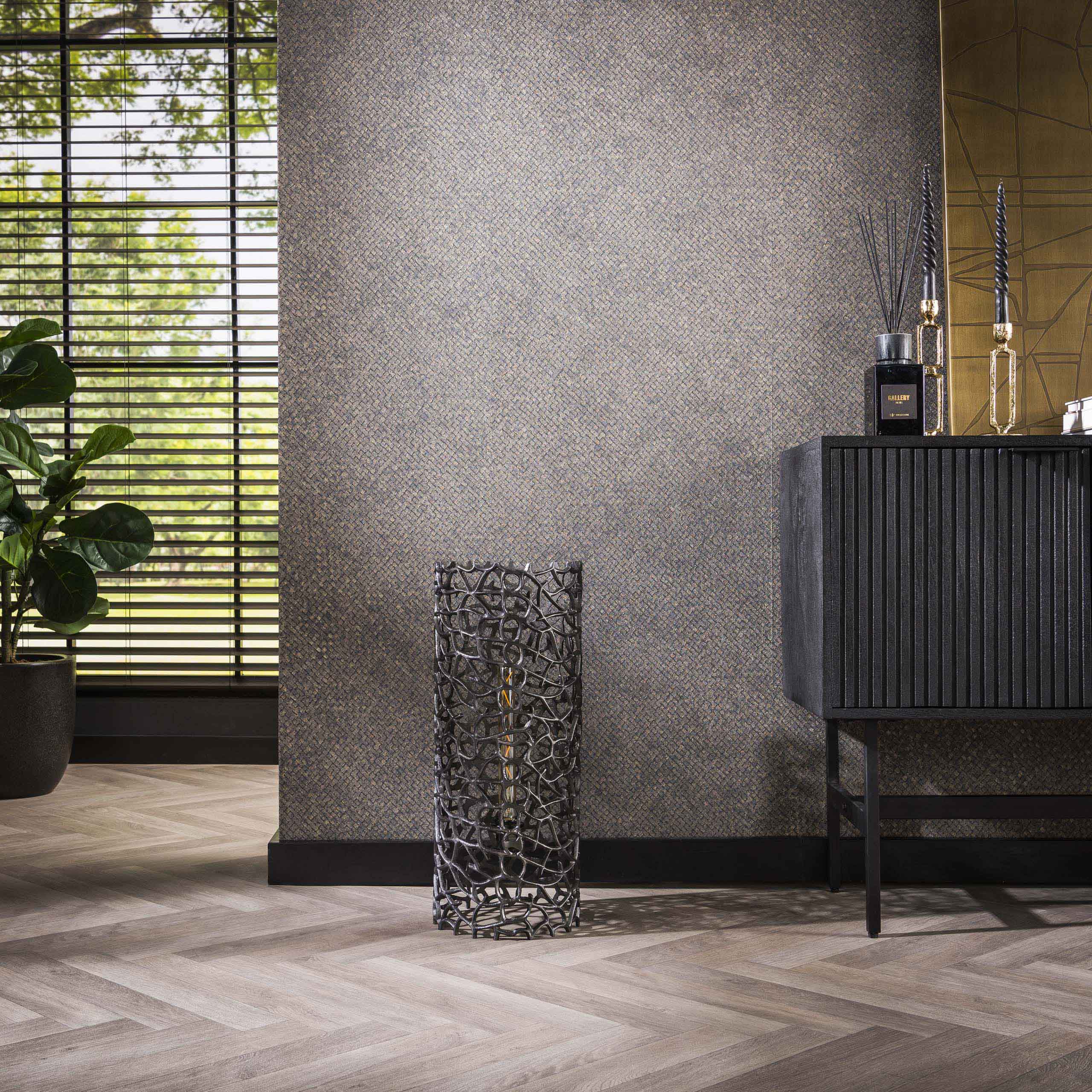 Lampadaire Weaver 1 lumière - Nickel noir
