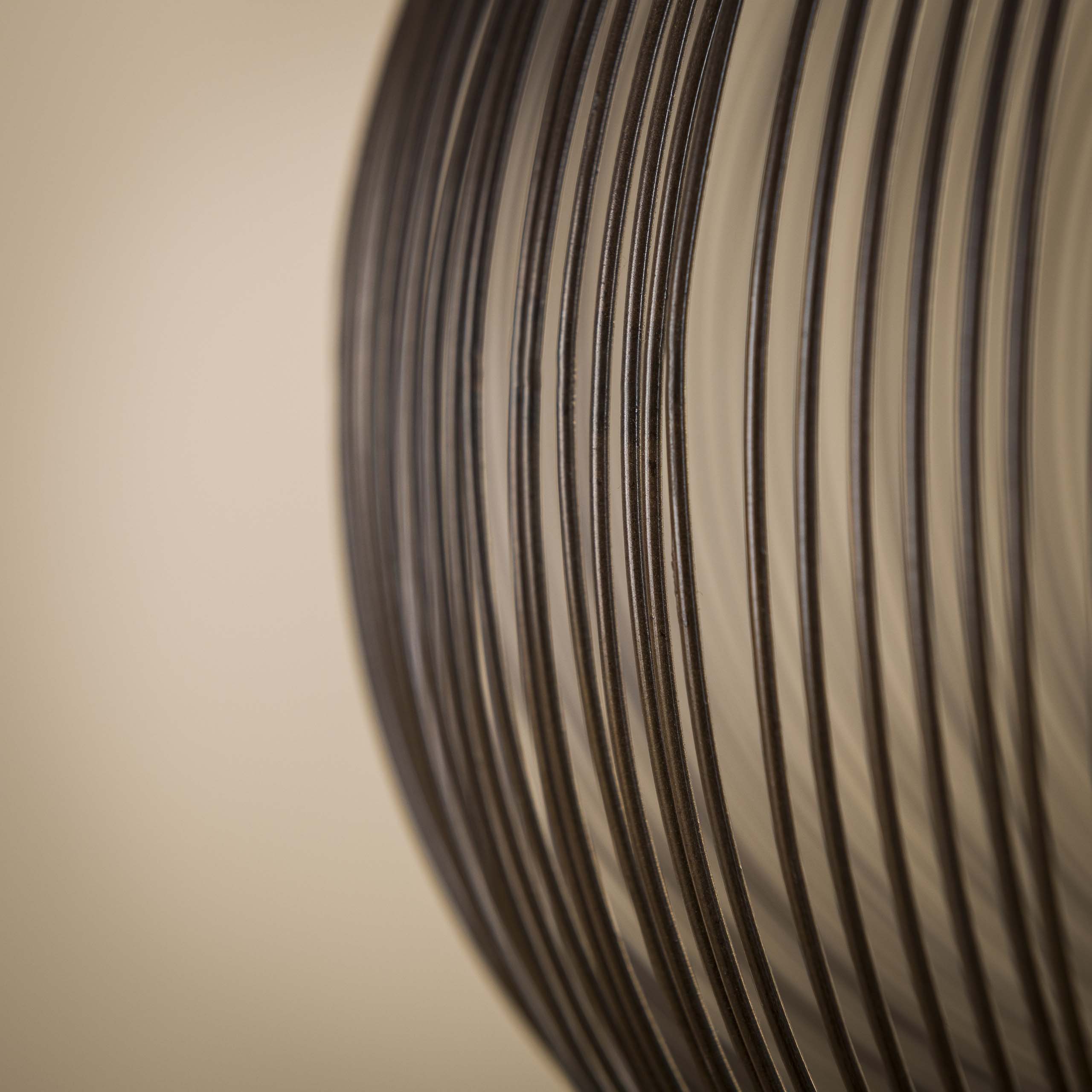 Lampe à suspension Ø70 twist cuivre / Nickel noir