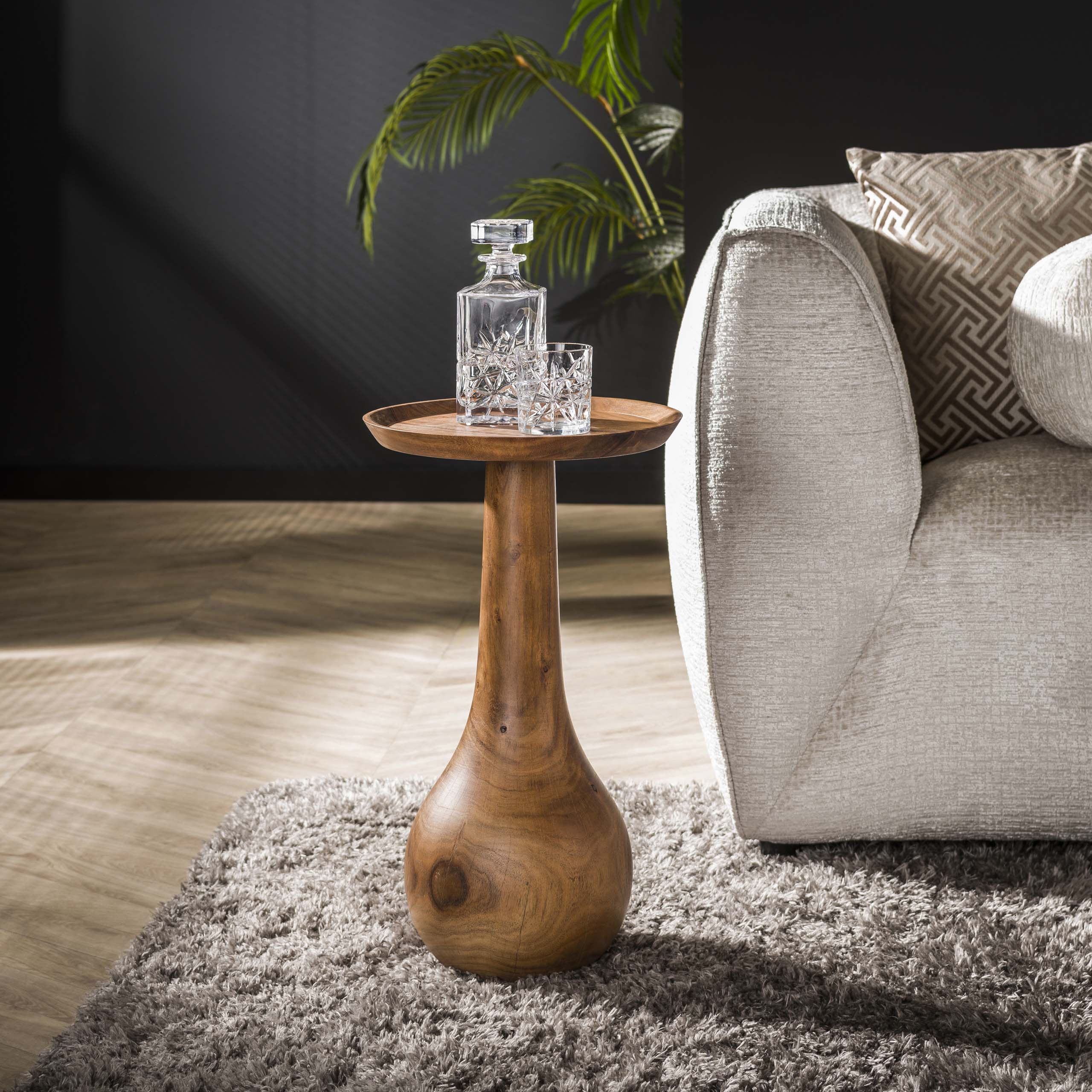 Table d'appoint Druppel - acacia massif