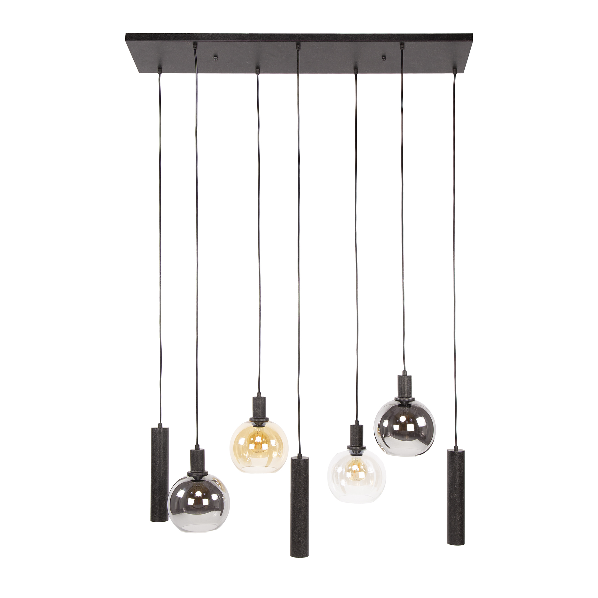 Lampe suspendue Sfera Tricolore 4+3 - Noir arctique
