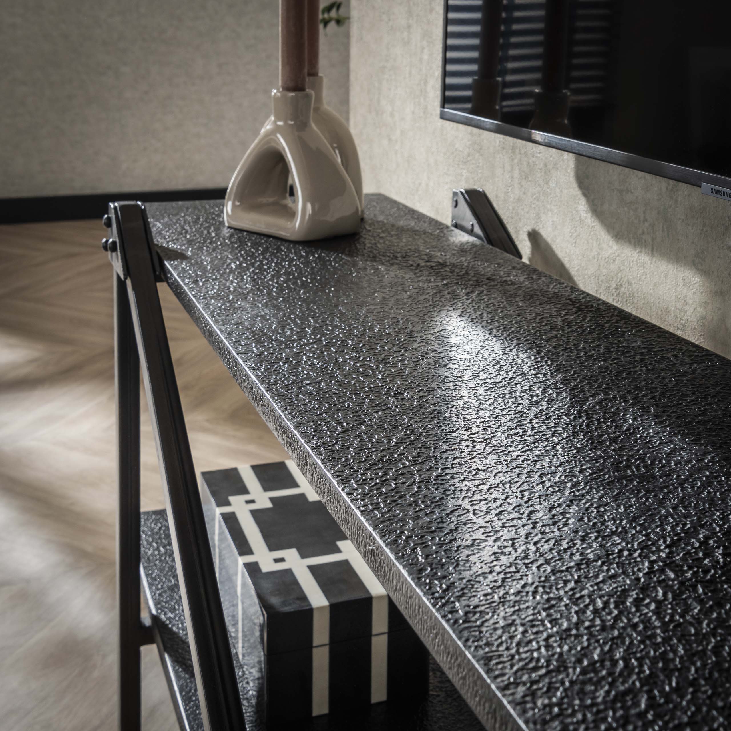 Meuble TV Piega 140 cm - Gris