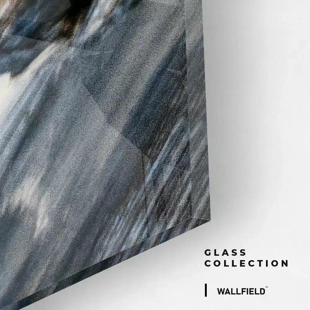 Black,  White & Gold Abstract – Verre