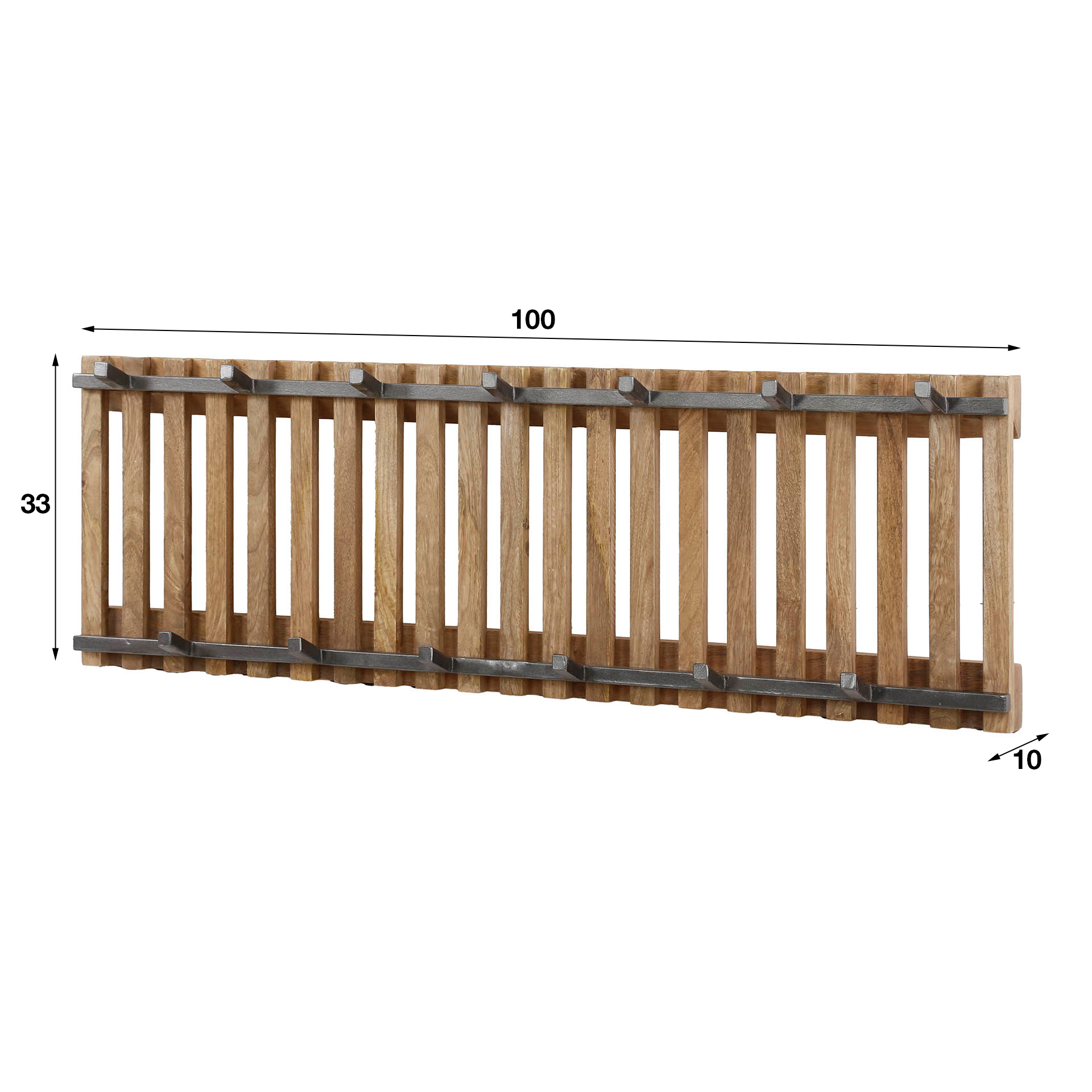 Porte manteau tweak 13 crochets de large / Solide coloris mangue sable