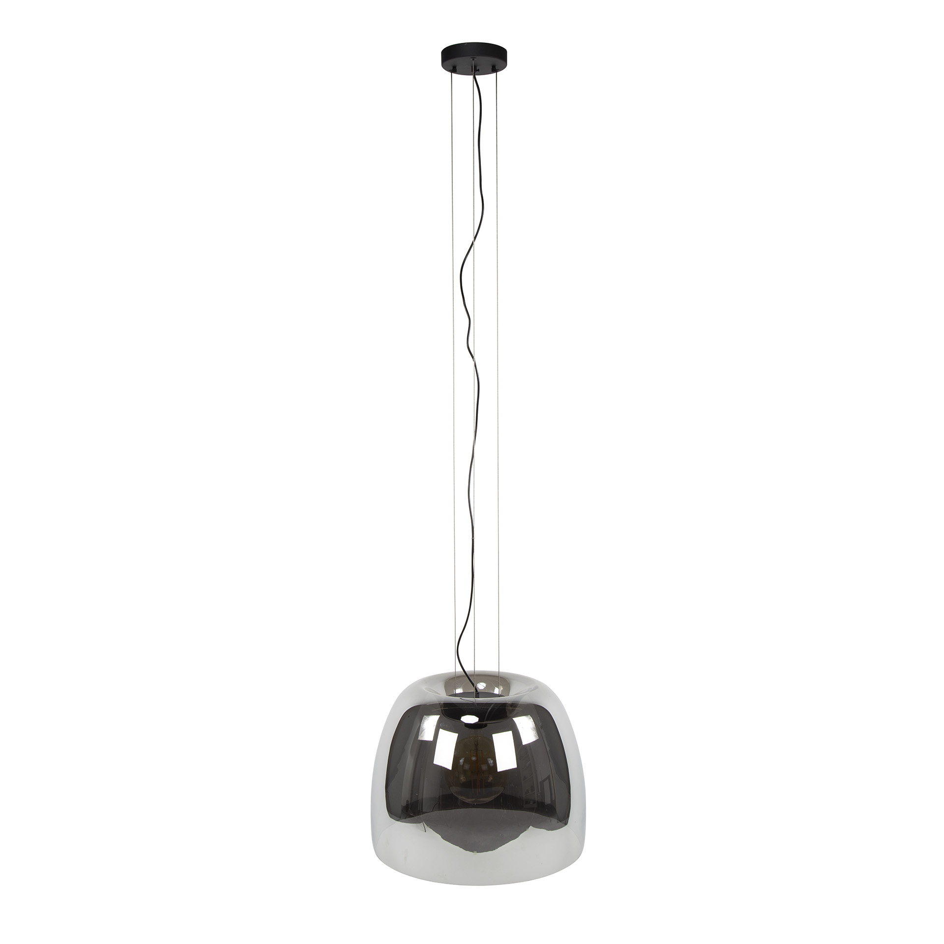 Lampe suspendue Drift Glass XL - Verre gris fumé