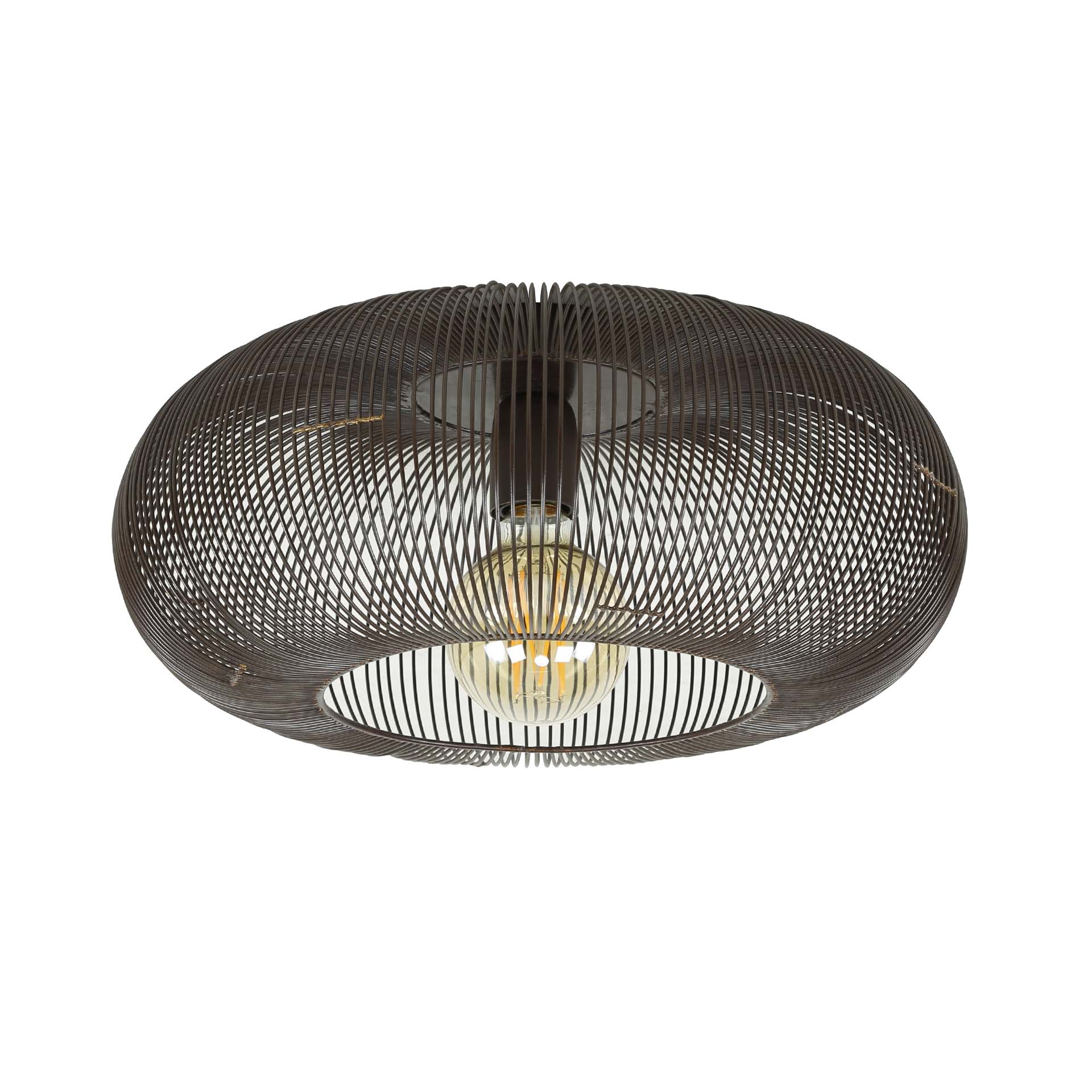 Plafonnier Ø43 cuivre twist / Nickel noir