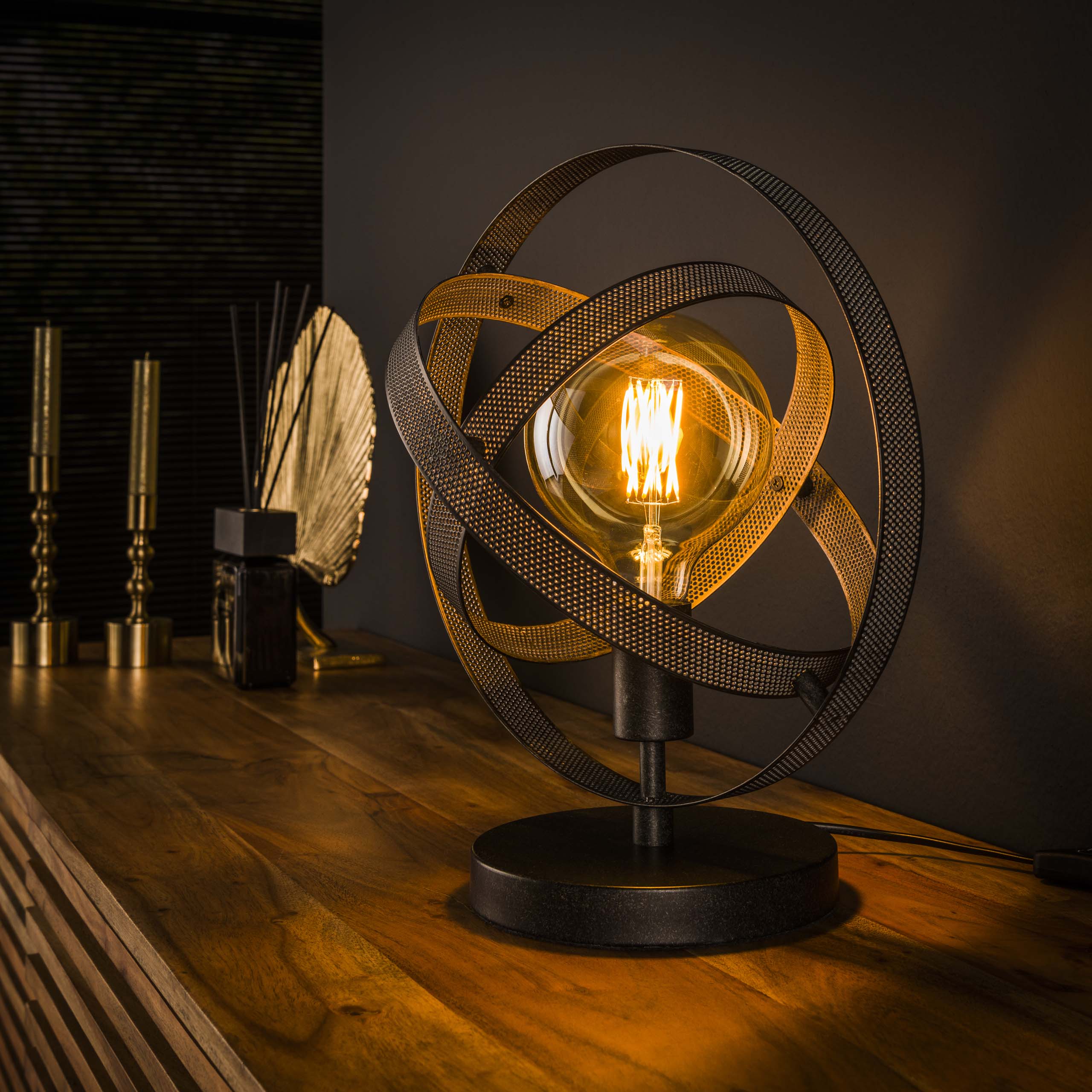 Lampe de table cosmos mesh / Noir arctique