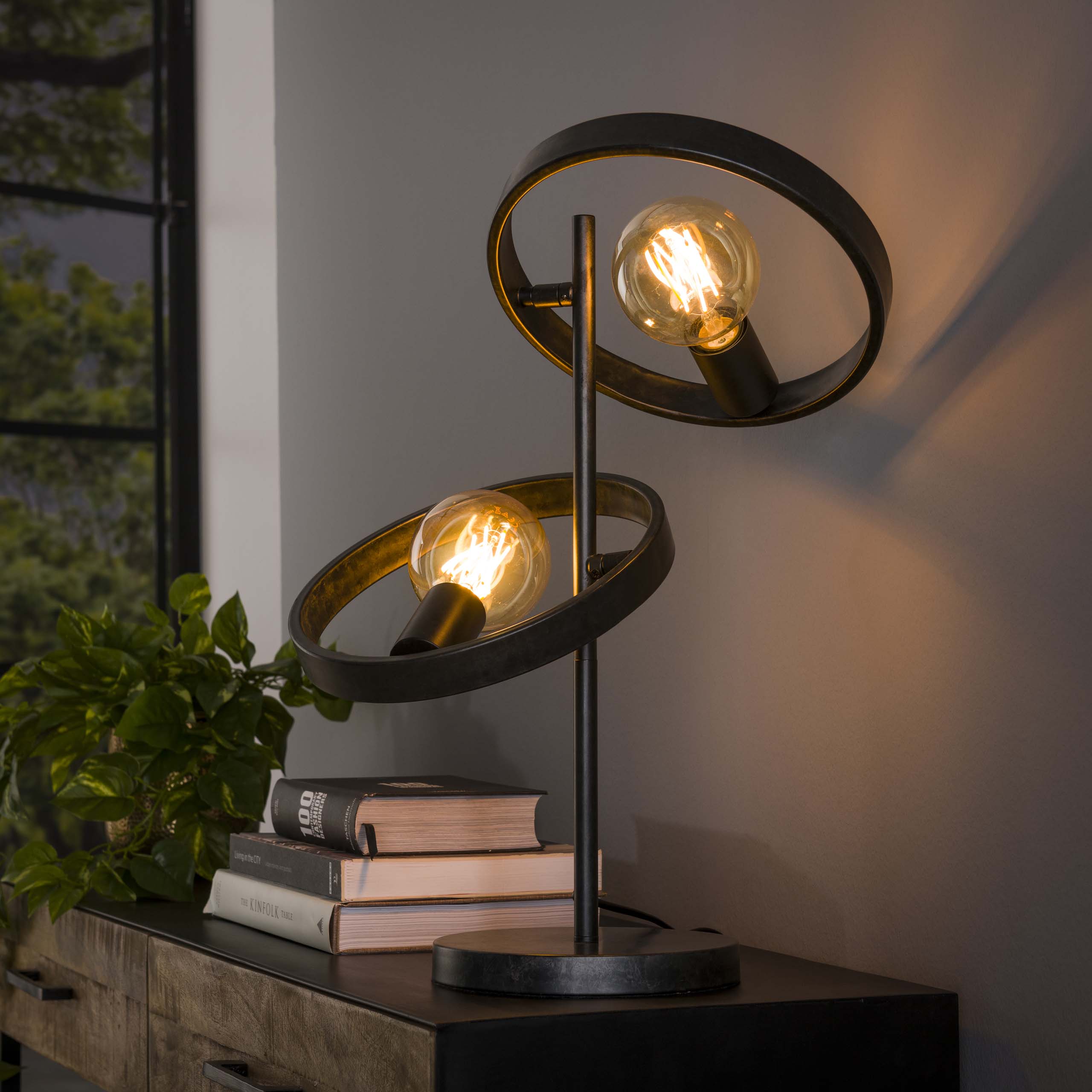 Lampe de table 2L hover / Charbon