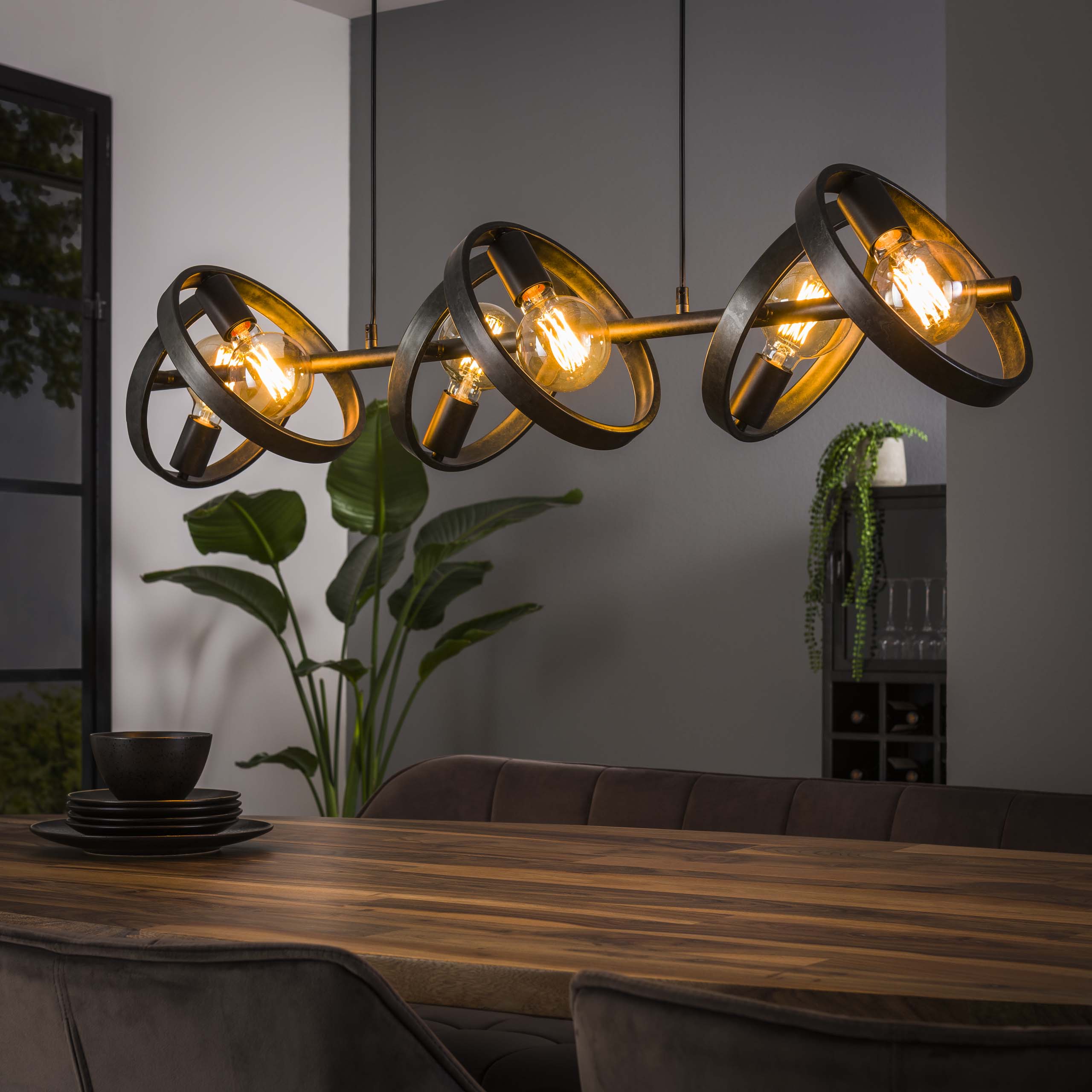 Lampe suspendue 6L hover / Charbon