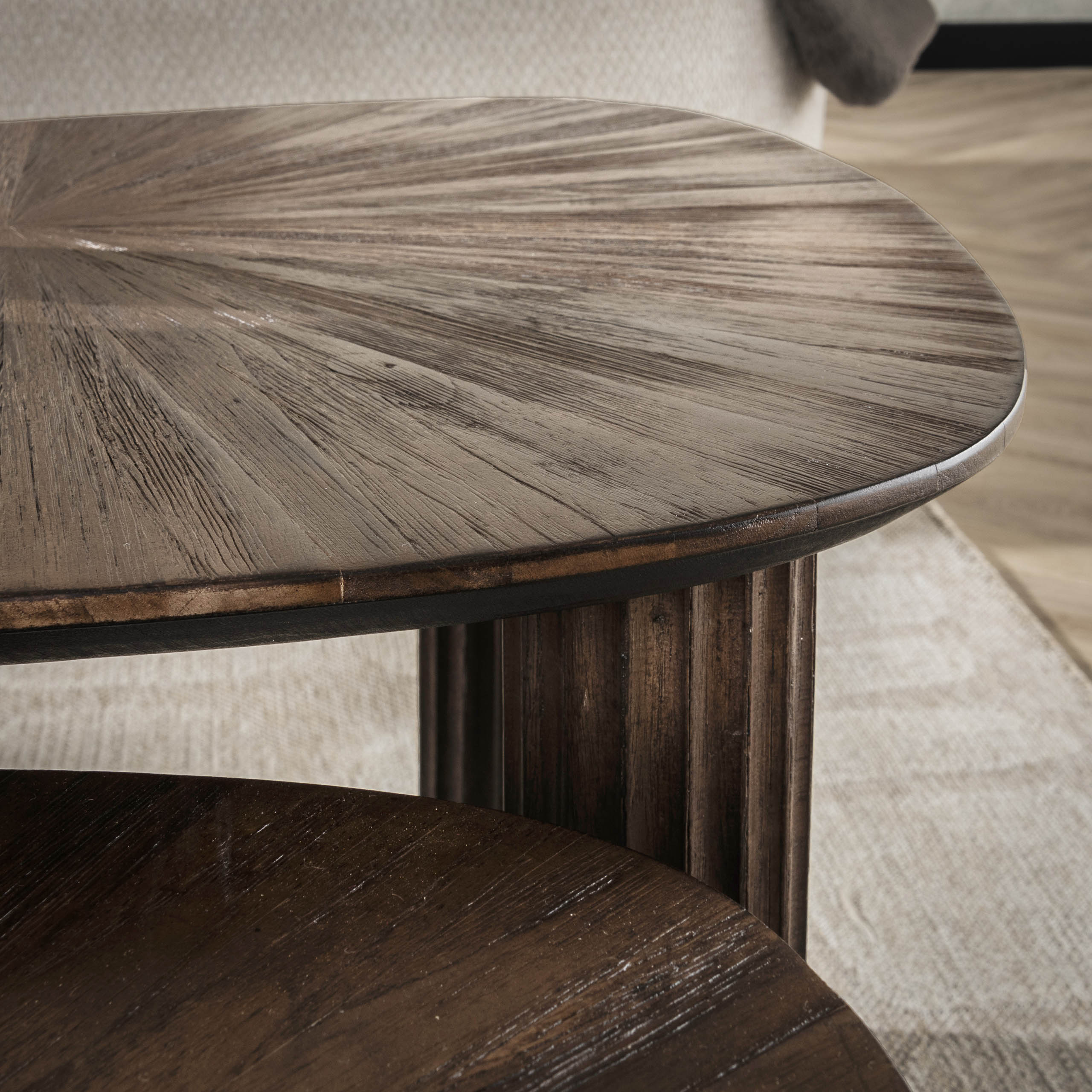 Table basse Maya en teck quadrangulaire - lot de 2