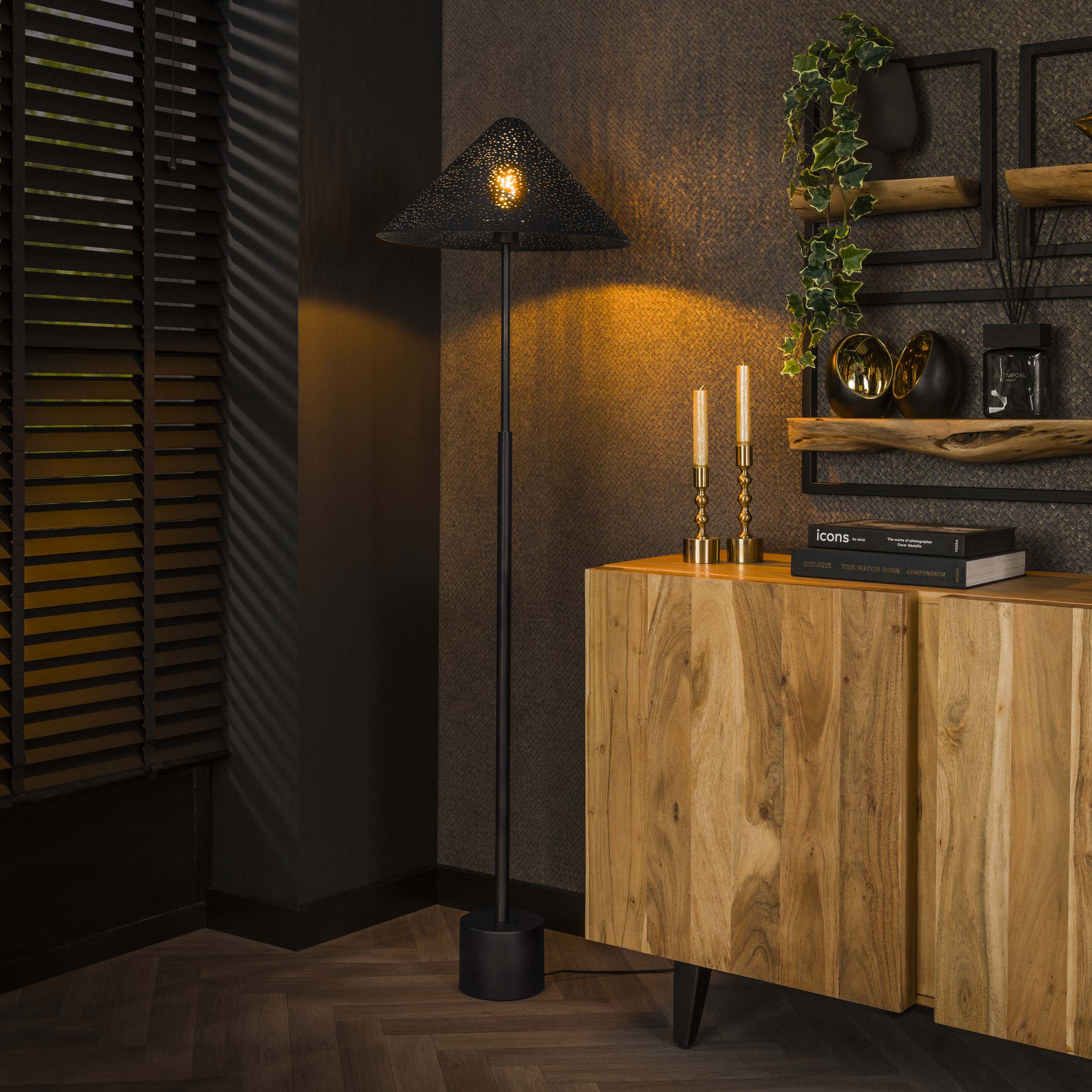 Lampadaire Cosmos variateur LED / Charbon