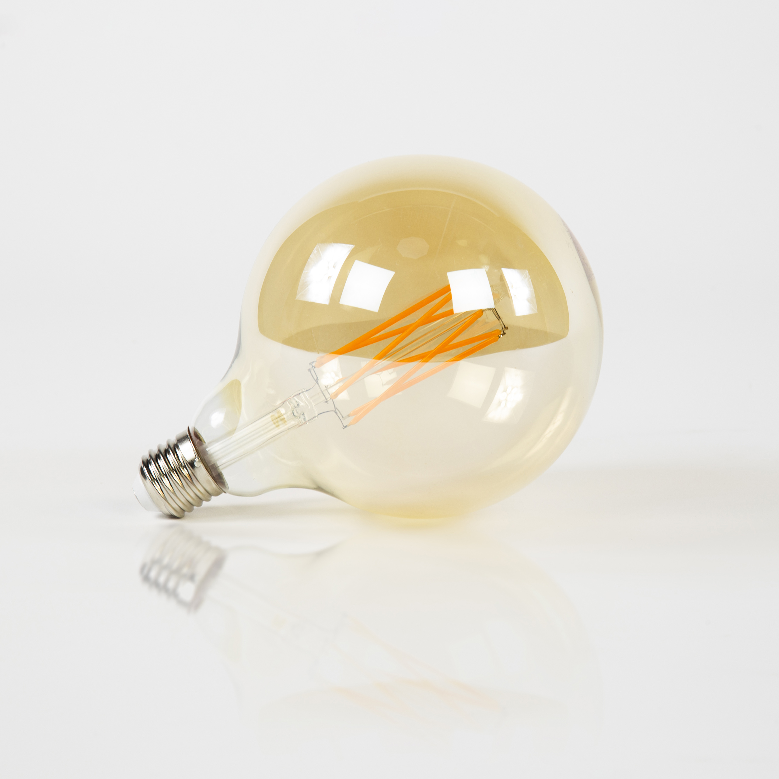 Source lumineuse Ampoule à filament LED [G125] Ø12,5 - E27 6W dimmable / Verre ambré