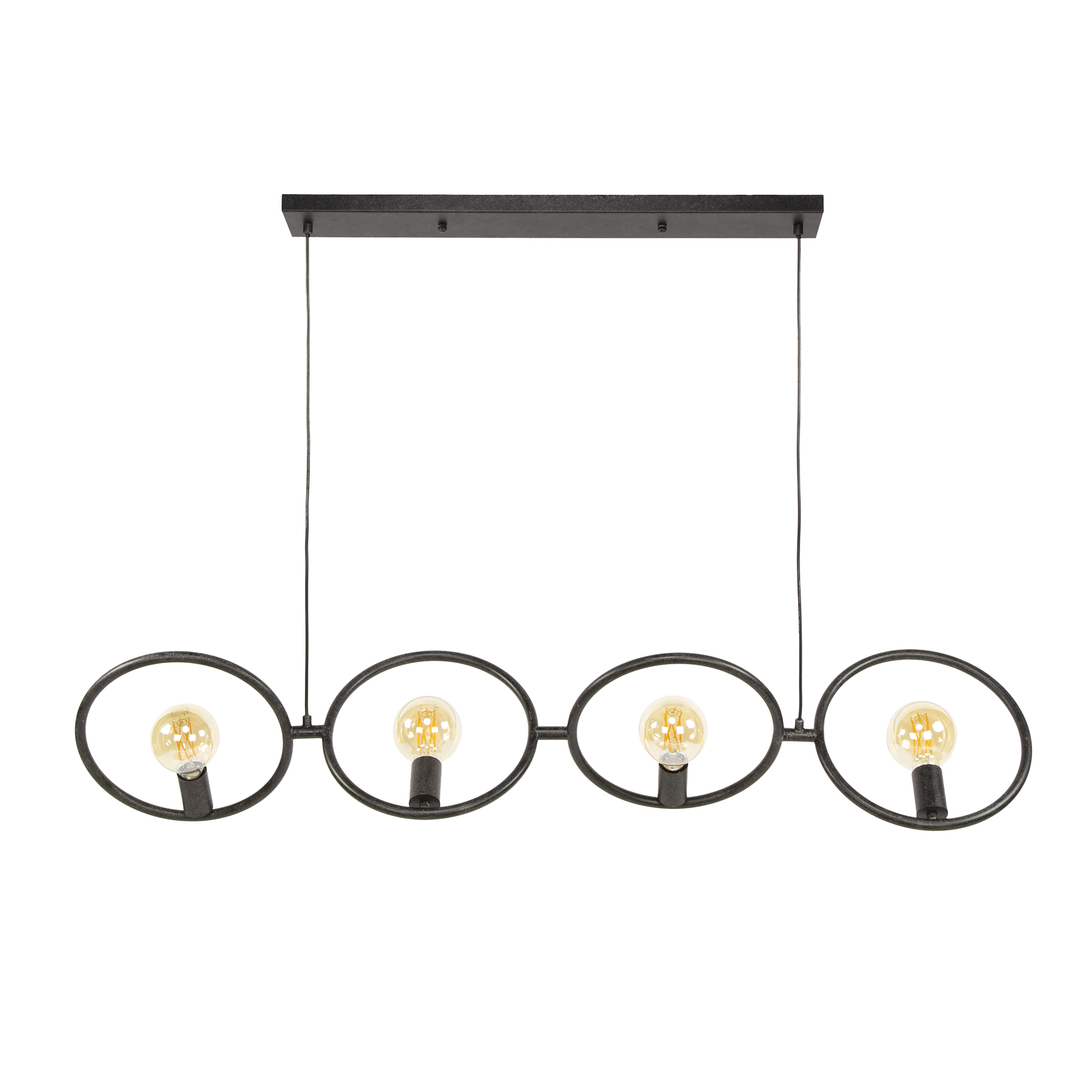 Lampe suspendue Loop 4 lumières Artic noir