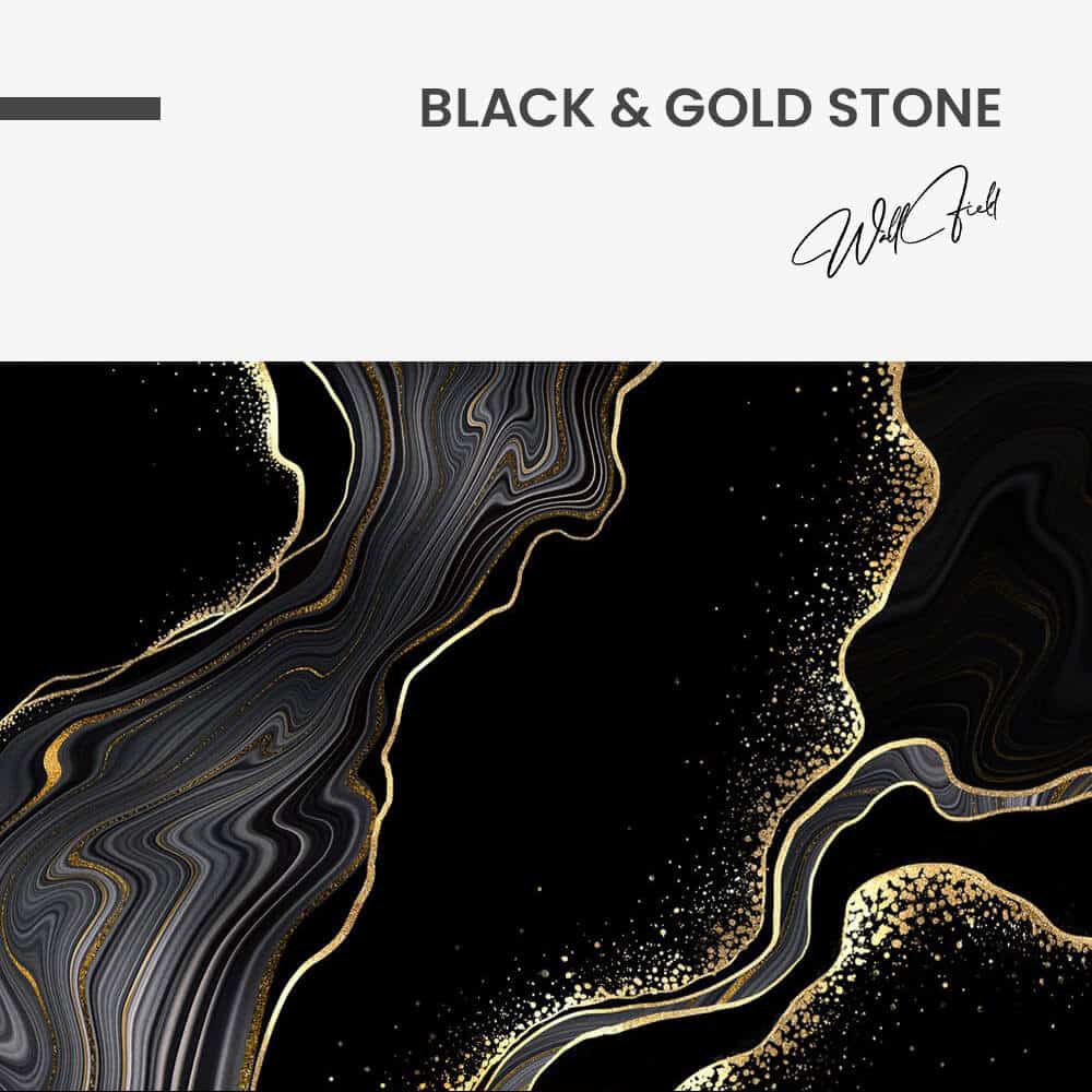 Black & Gold Stone – Verre